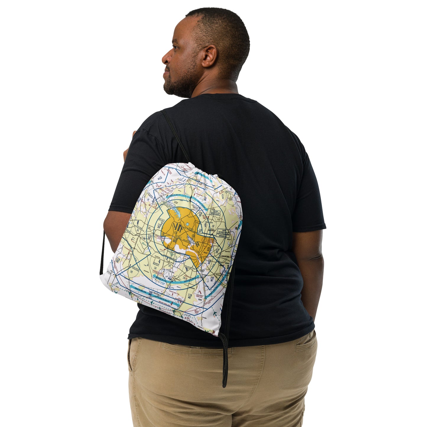 Dallas - Ft. Worth Flyway Chart drawstring bag