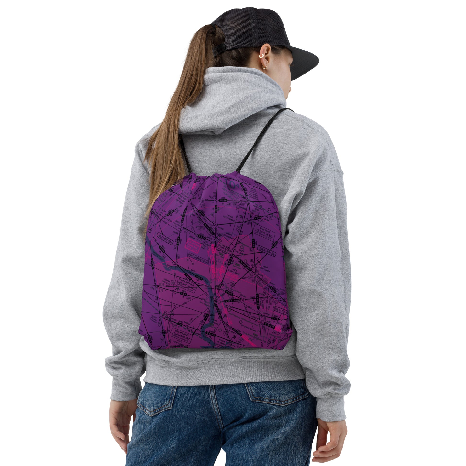 Enroute Low Altitude Chart drawstring bag (ELUS3/purple)