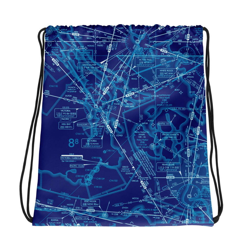 Enroute Low Altitude Chart drawstring bag (ELUS1/blue)