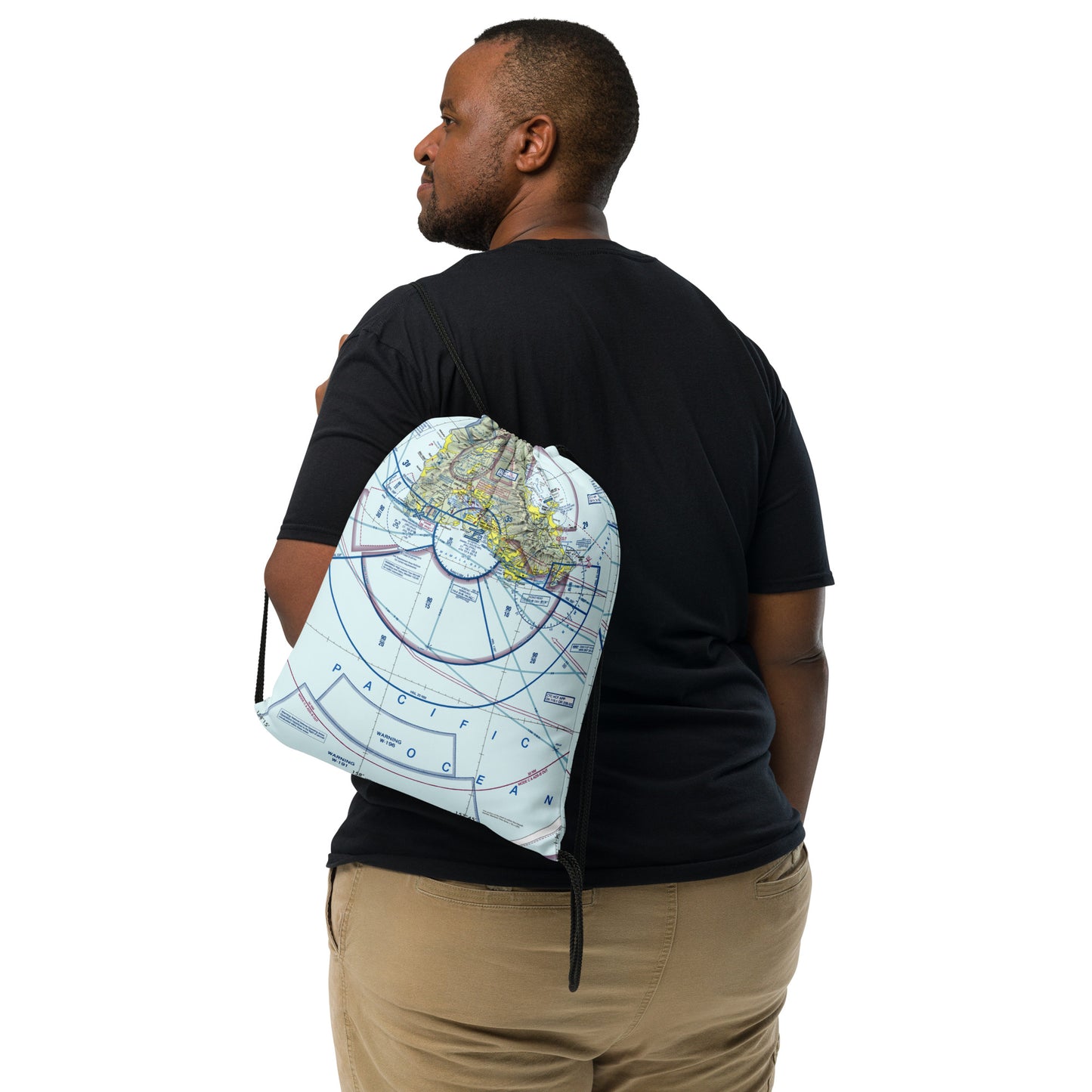 Honolulu Airport Sectional Chart drawstring bag