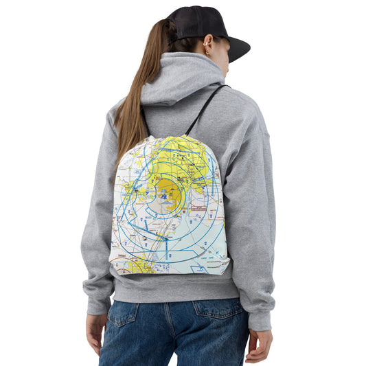 Detroit Flyway Chart drawstring bag