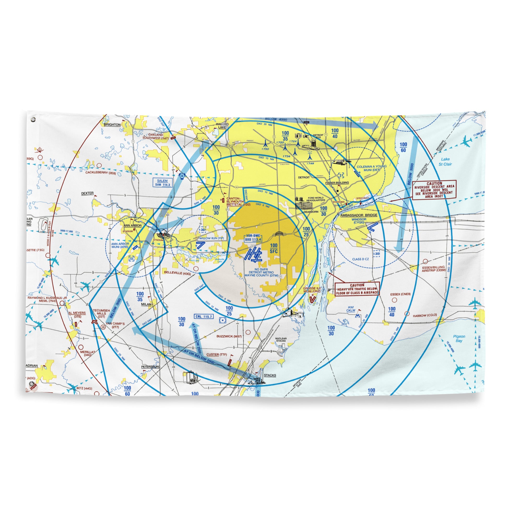 Detroit Flyway Chart flag