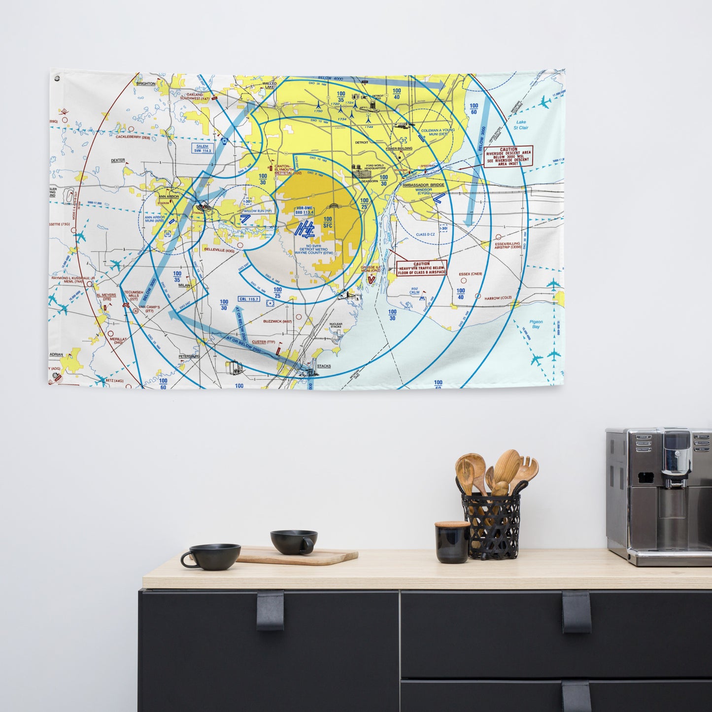 Detroit Flyway Chart flag