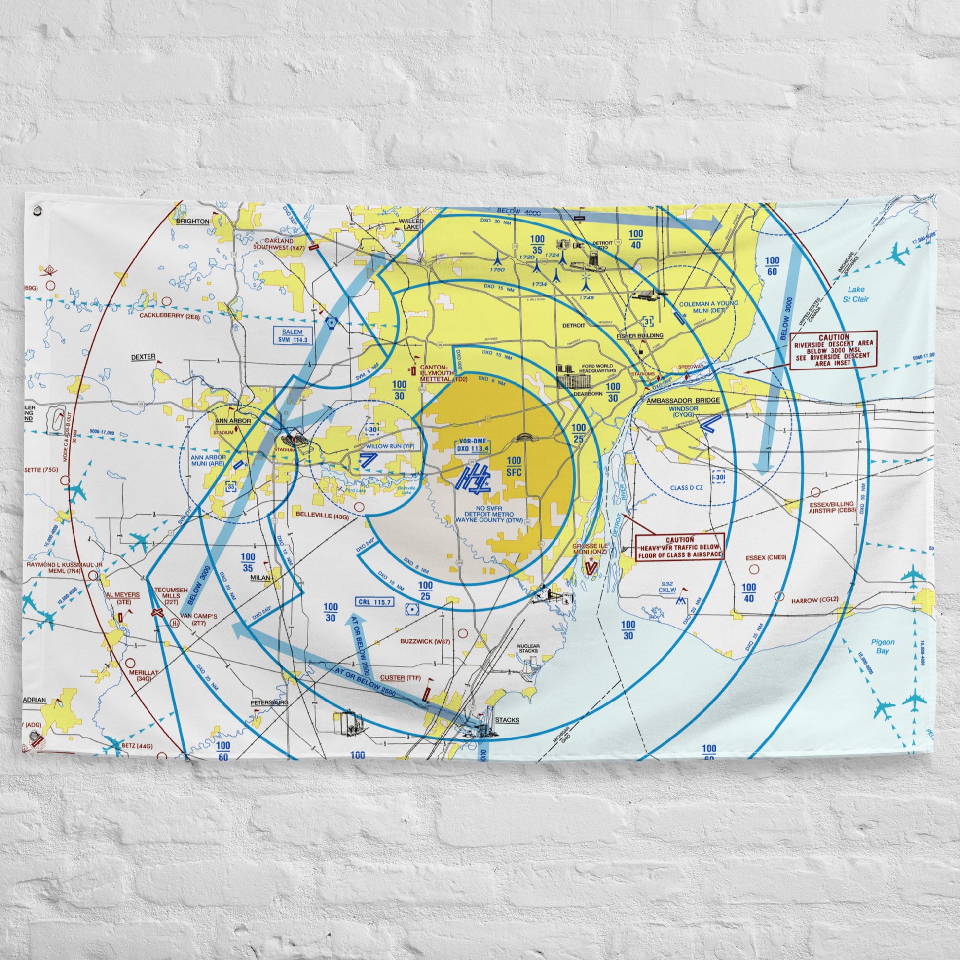 Detroit Flyway Chart flag