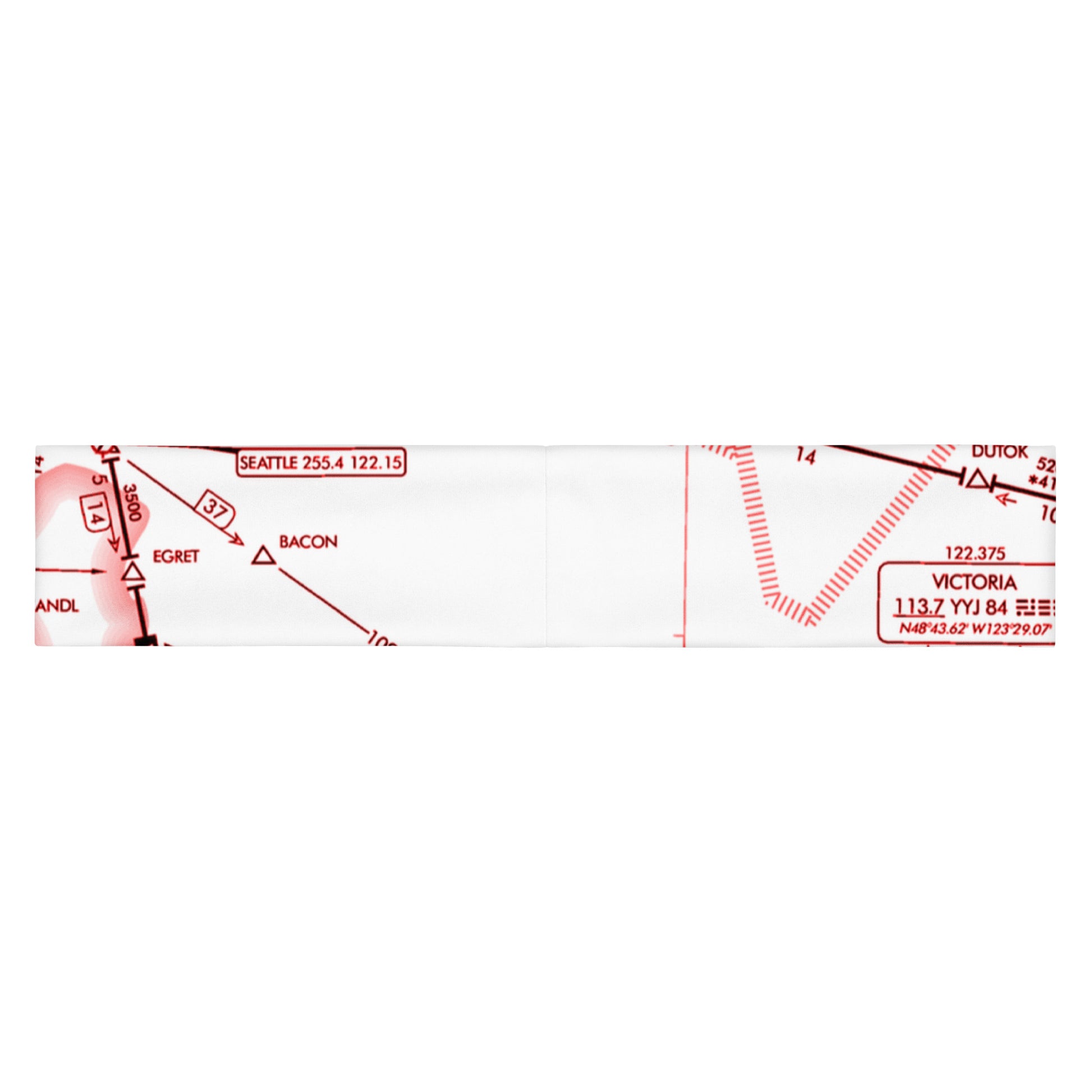 Enroute Low Altitude Chart headband (ELUS1/red&white)