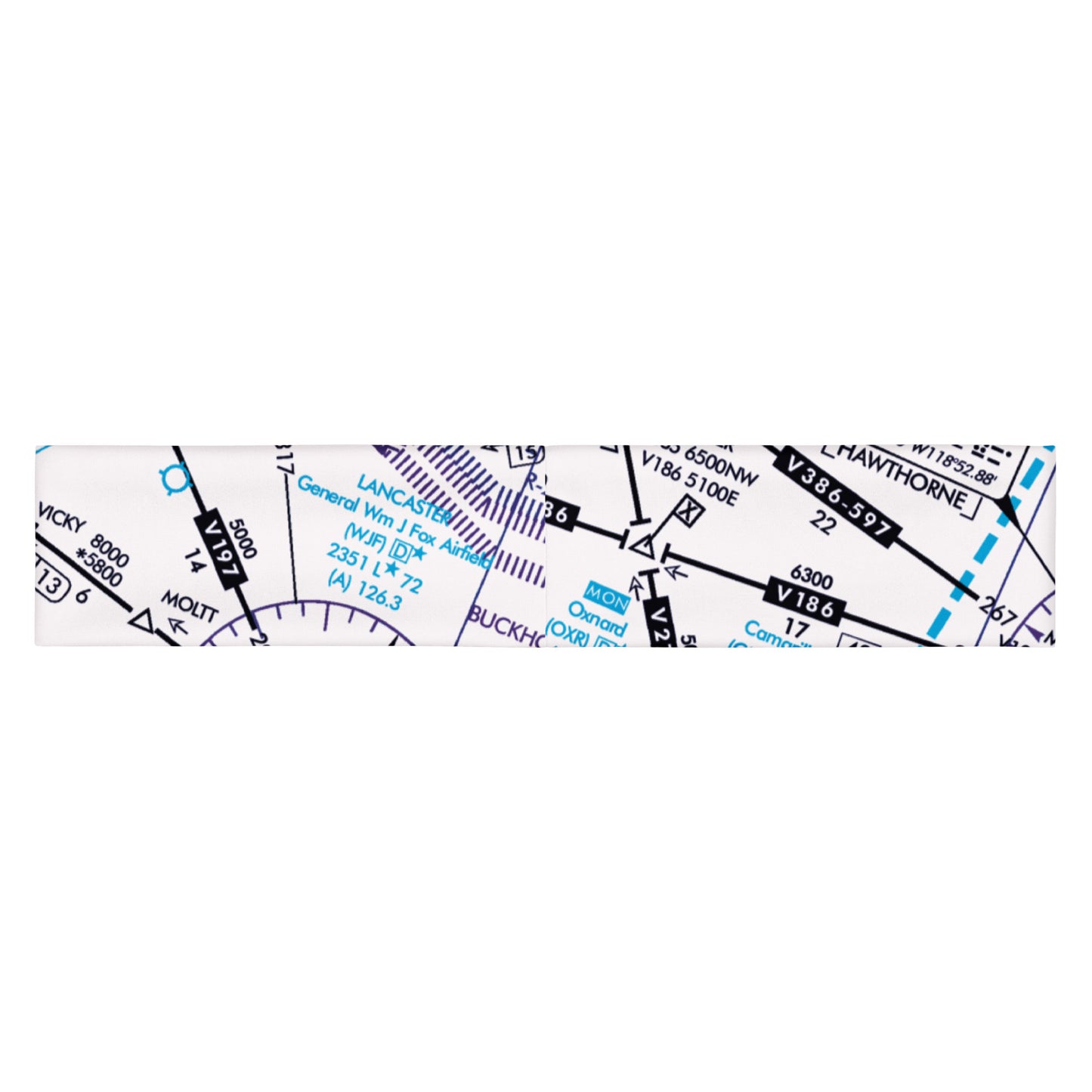 Enroute Low Altitude Chart headband (ELUS3/white)
