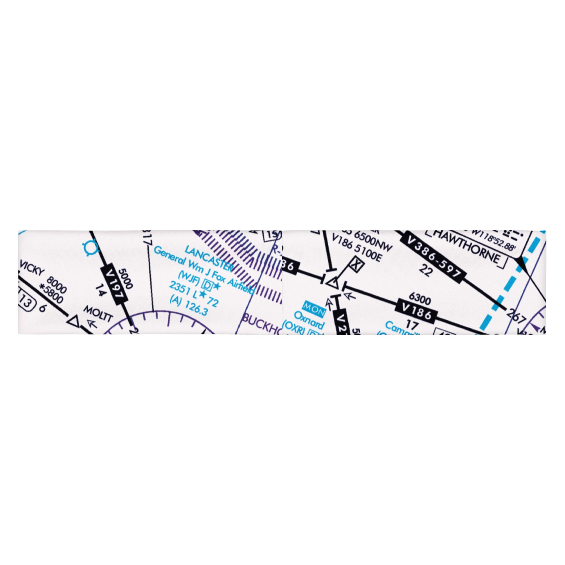Enroute Low Altitude Chart headband (ELUS3/white)