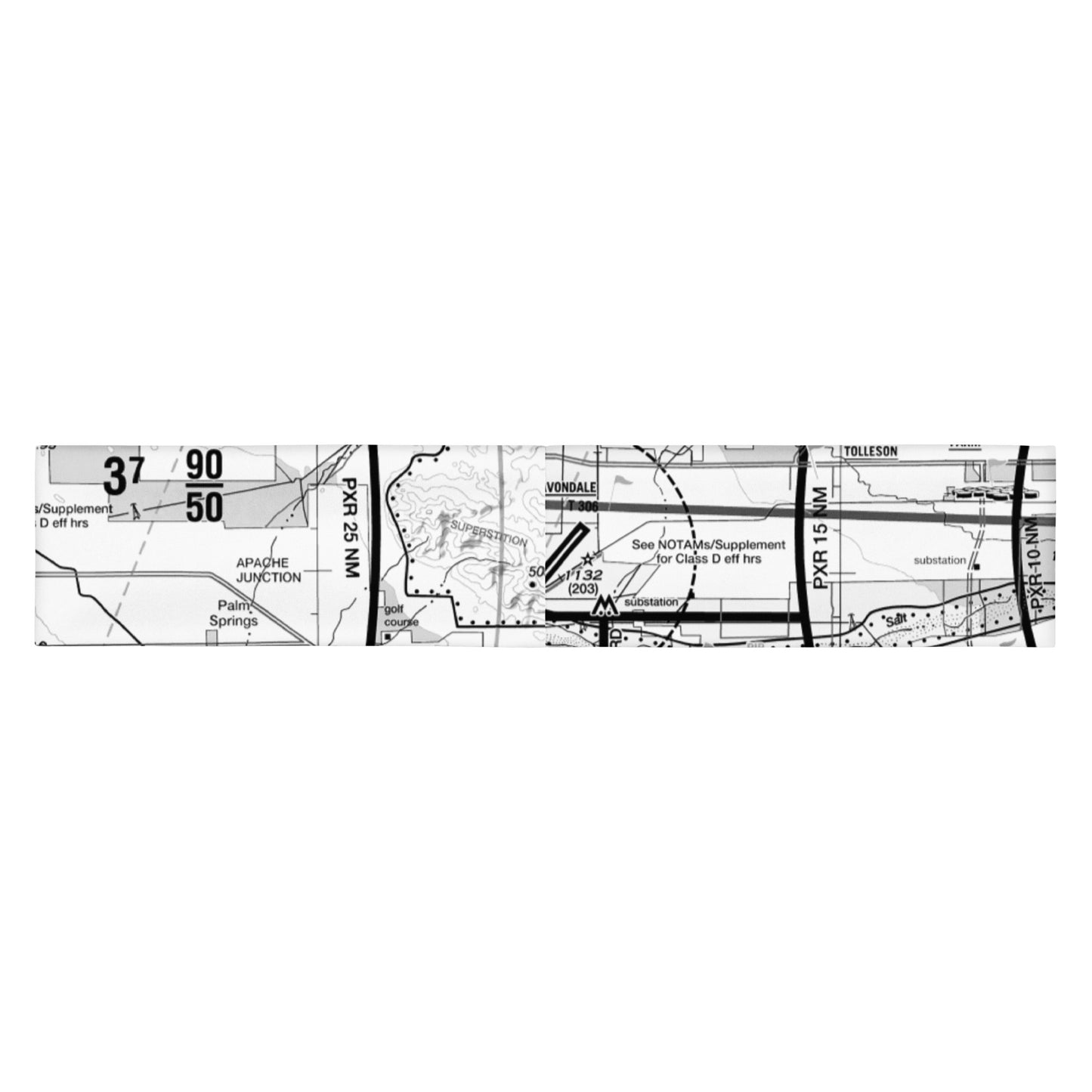 Phoenix TAC Chart headband (b&w)