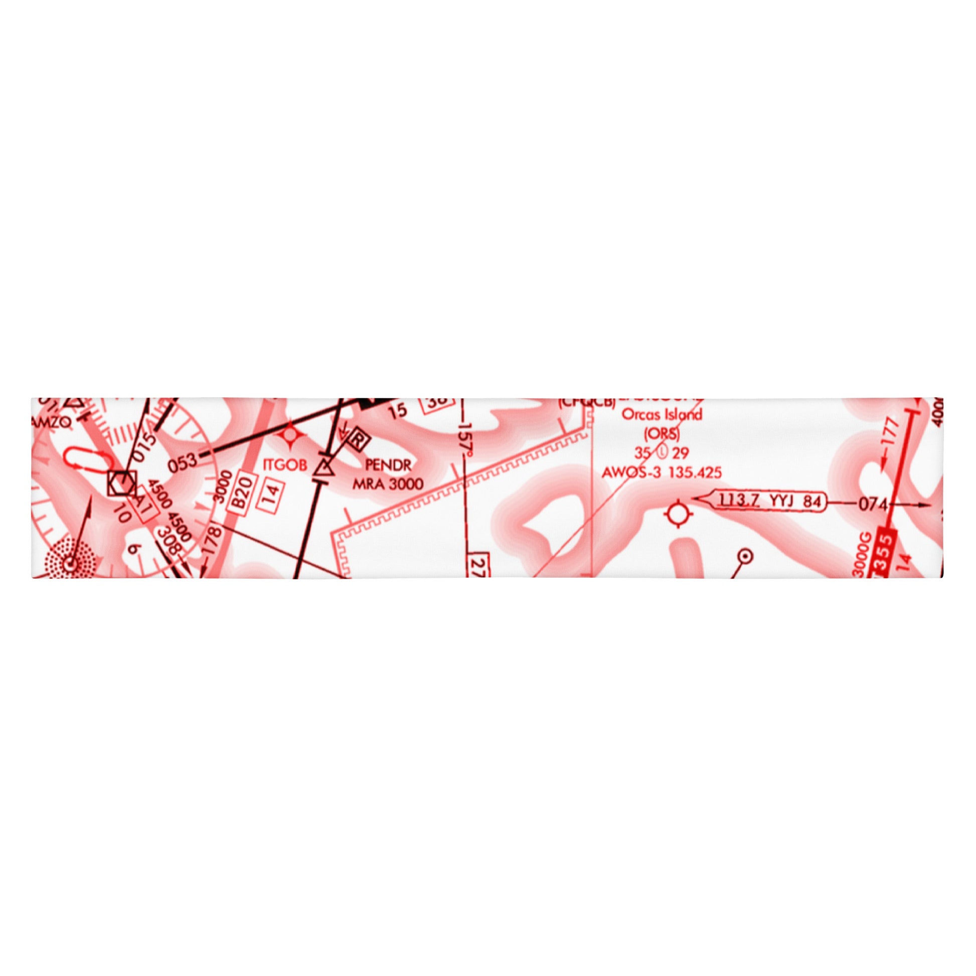 Enroute Low Altitude Chart headband (ELUS1/red&white)