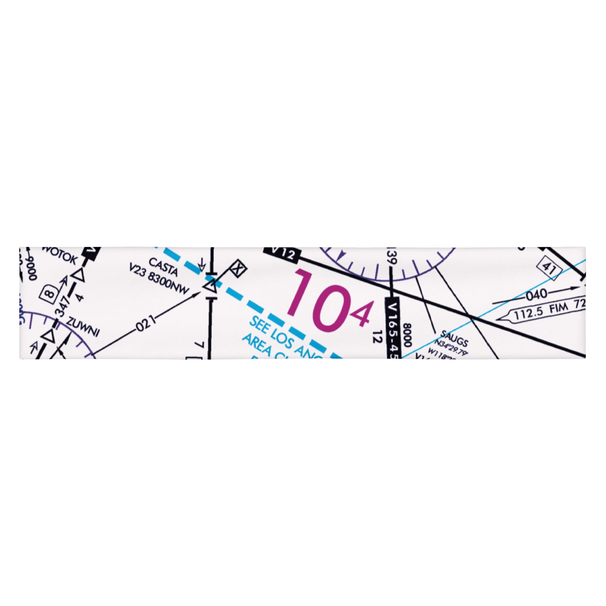 Enroute Low Altitude Chart headband (ELUS3/white)