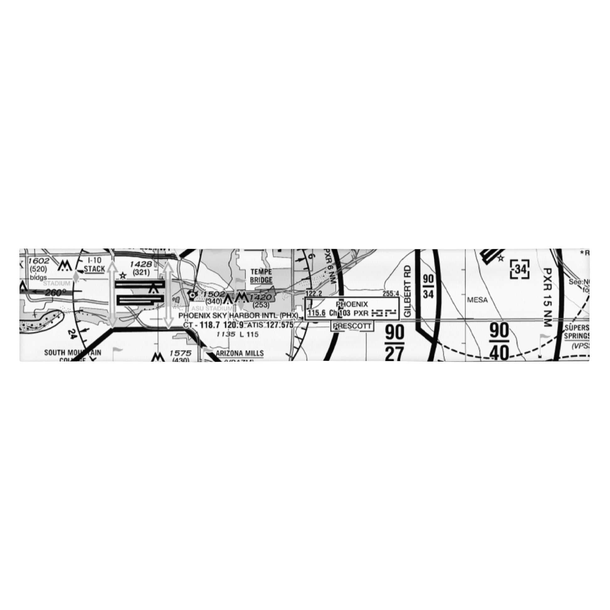 Phoenix TAC Chart headband (b&w)