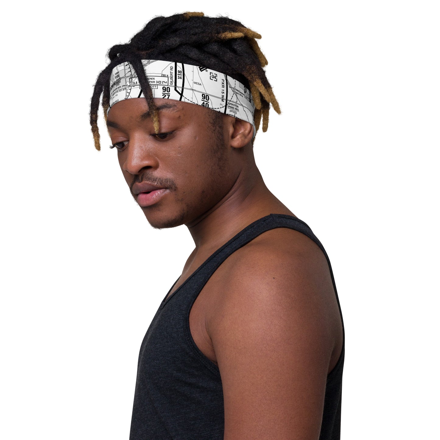 Phoenix TAC Chart headband (b&w)
