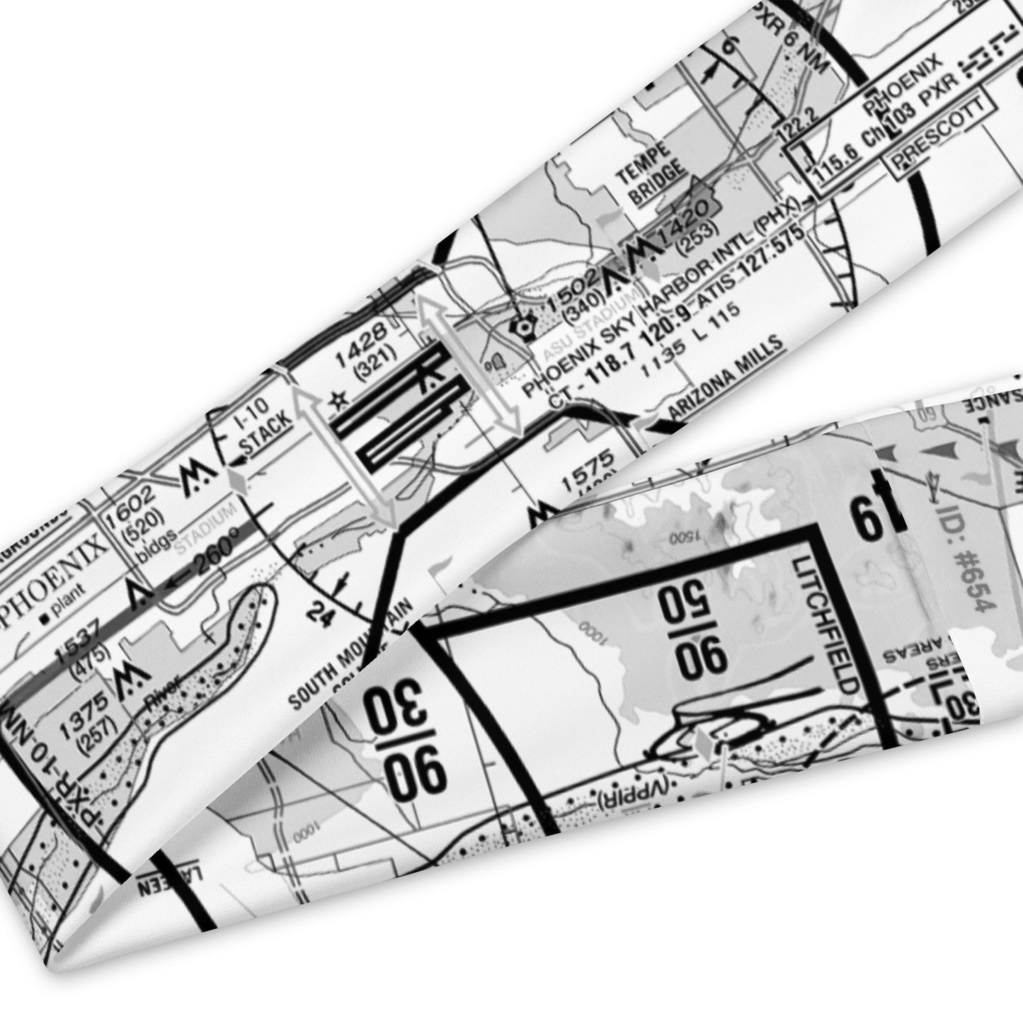 Phoenix TAC Chart headband (b&w)
