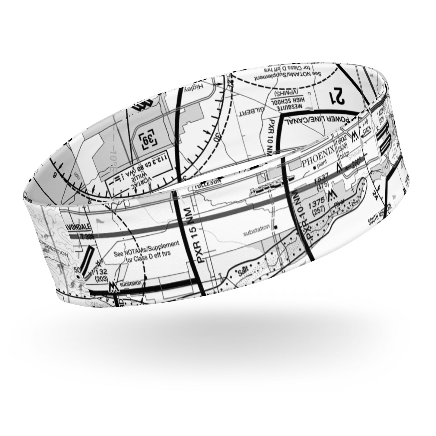 Phoenix TAC Chart headband (b&w)