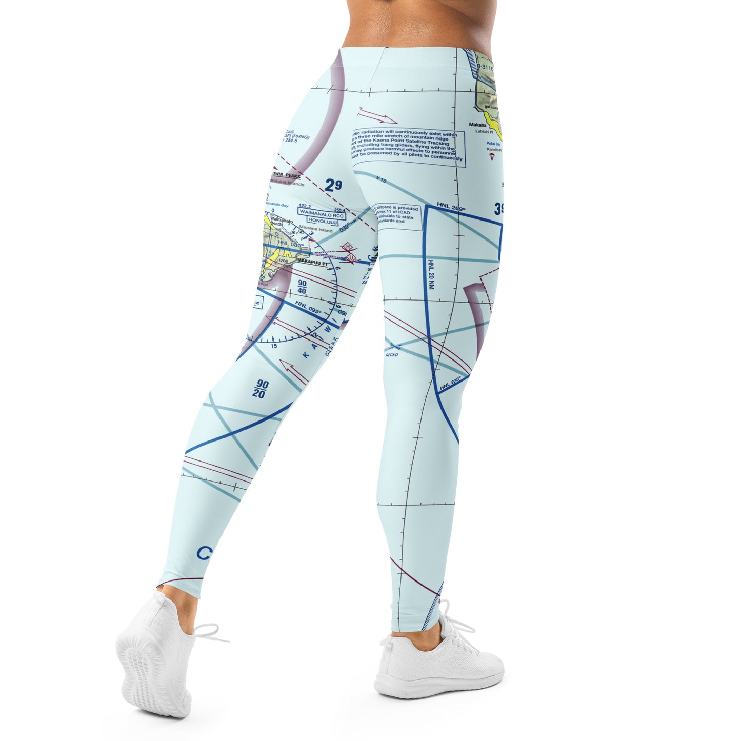 Honolulu Airport Sectional Chart leggings