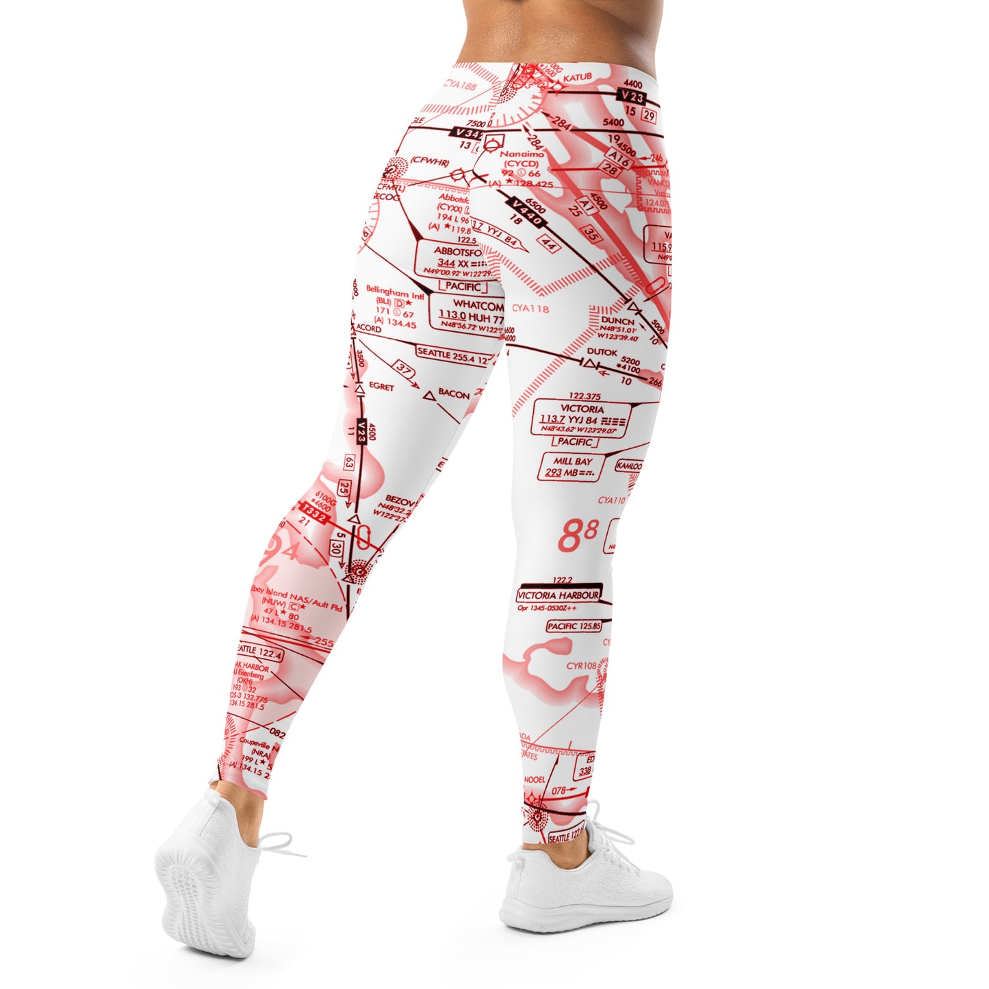 Enroute Low Altitude (ELUS1) Chart leggings (red&white)