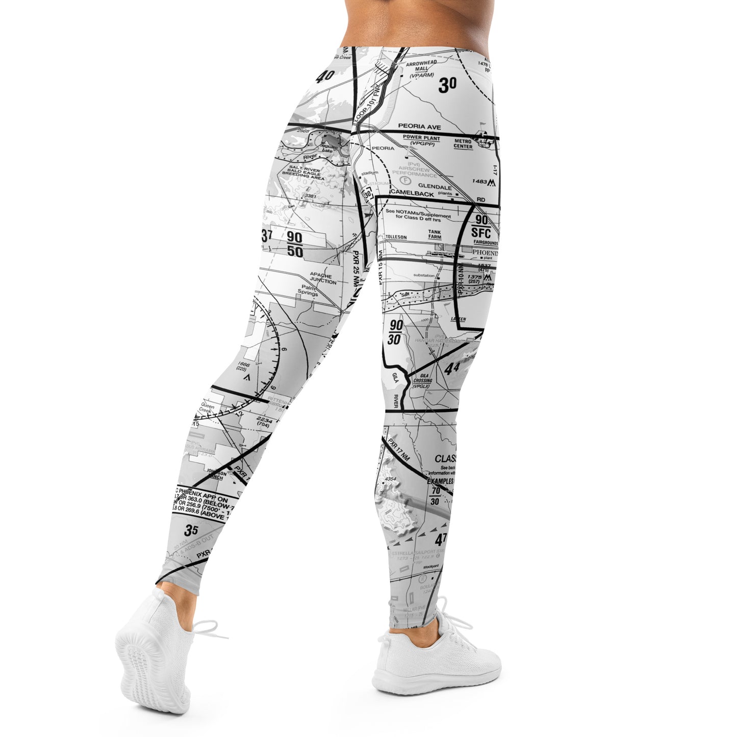 Phoenix TAC Chart leggings (b&w)