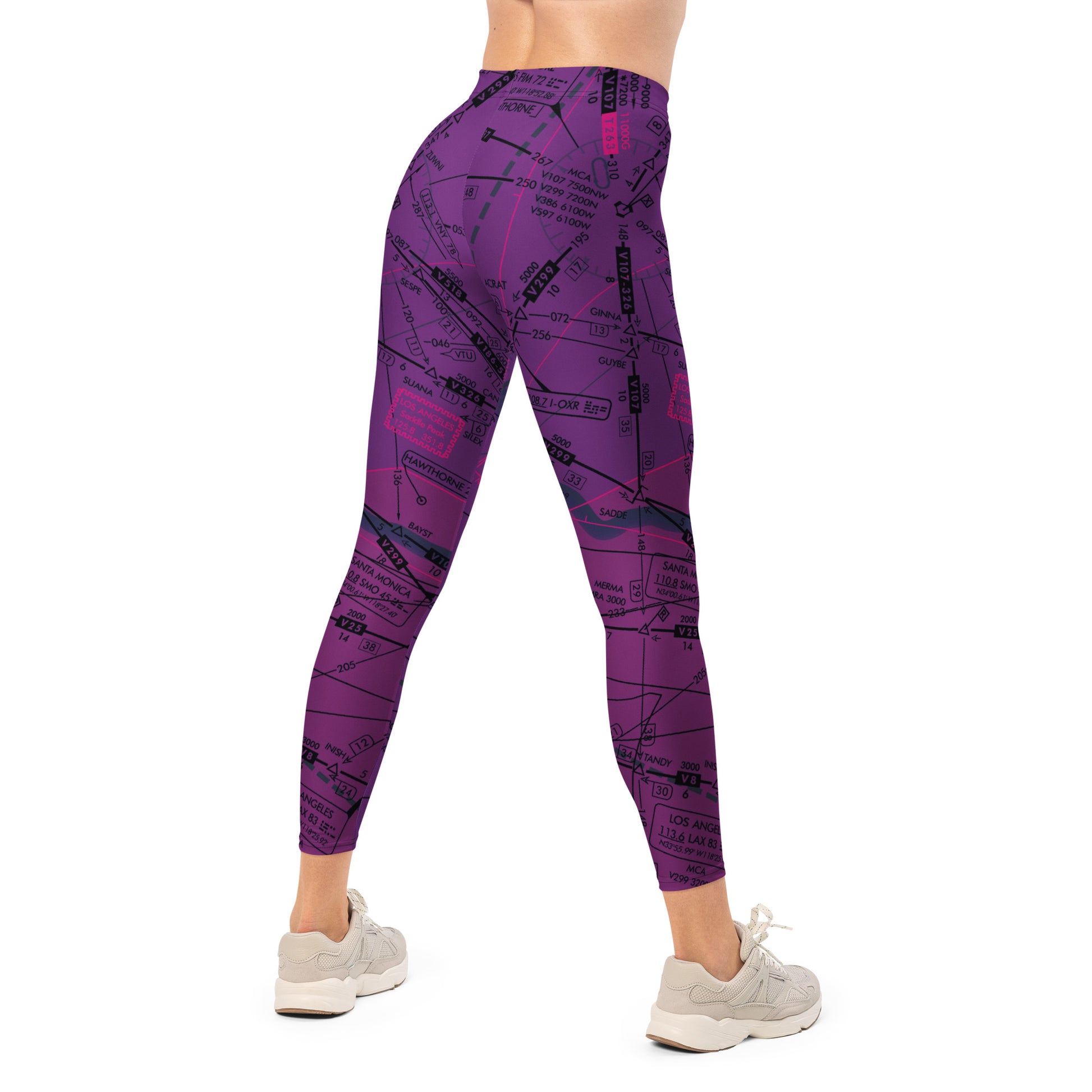 Enroute Low Altitude (ELUS3) Chart leggings (purple)