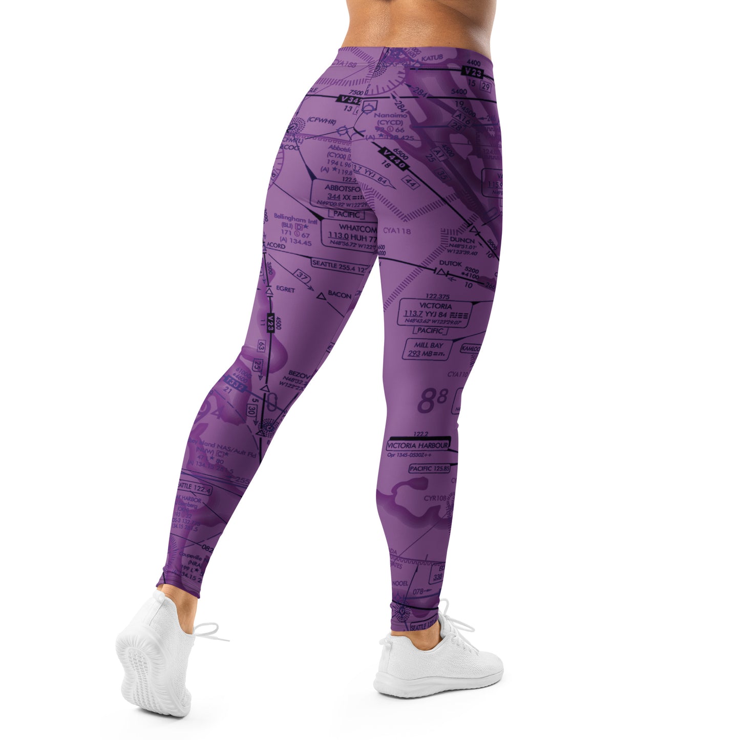 Enroute Low Altitude (ELUS1) Chart leggings (purple)
