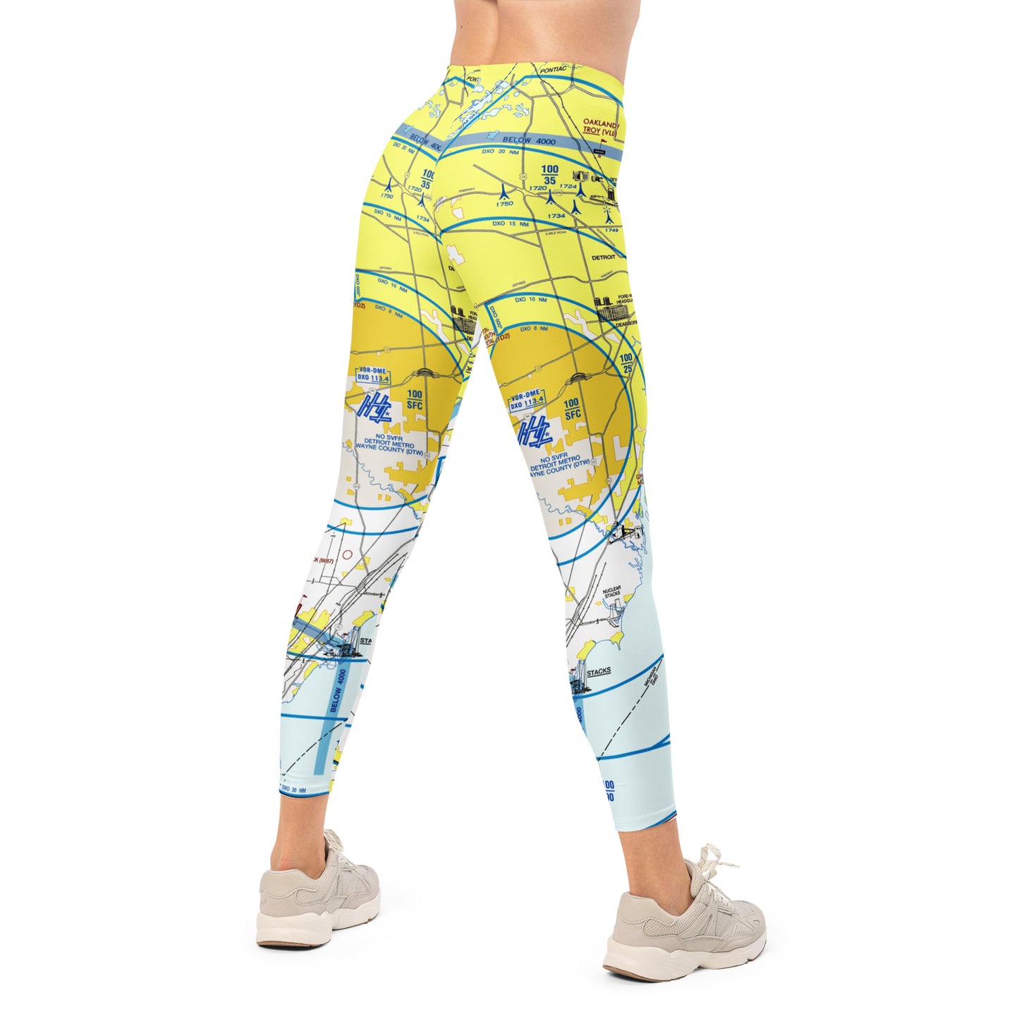 Detroit Flyway Chart leggings