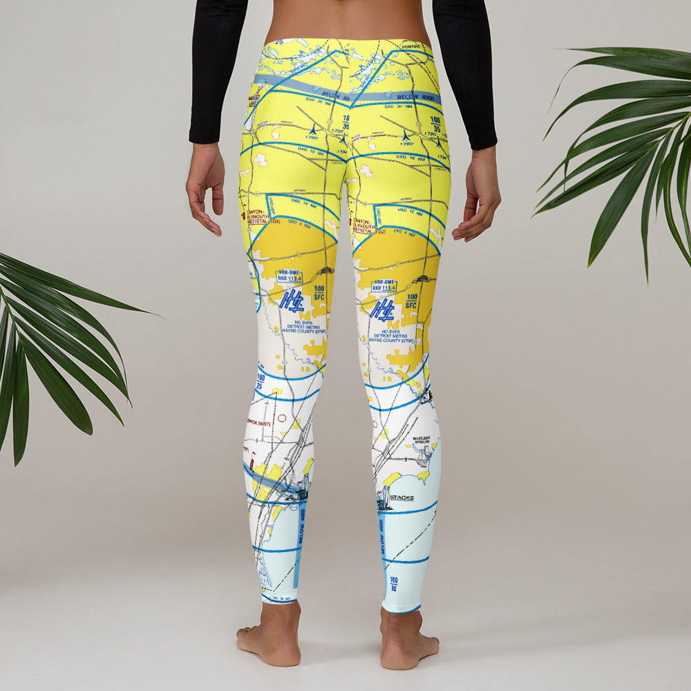 Detroit Flyway Chart leggings