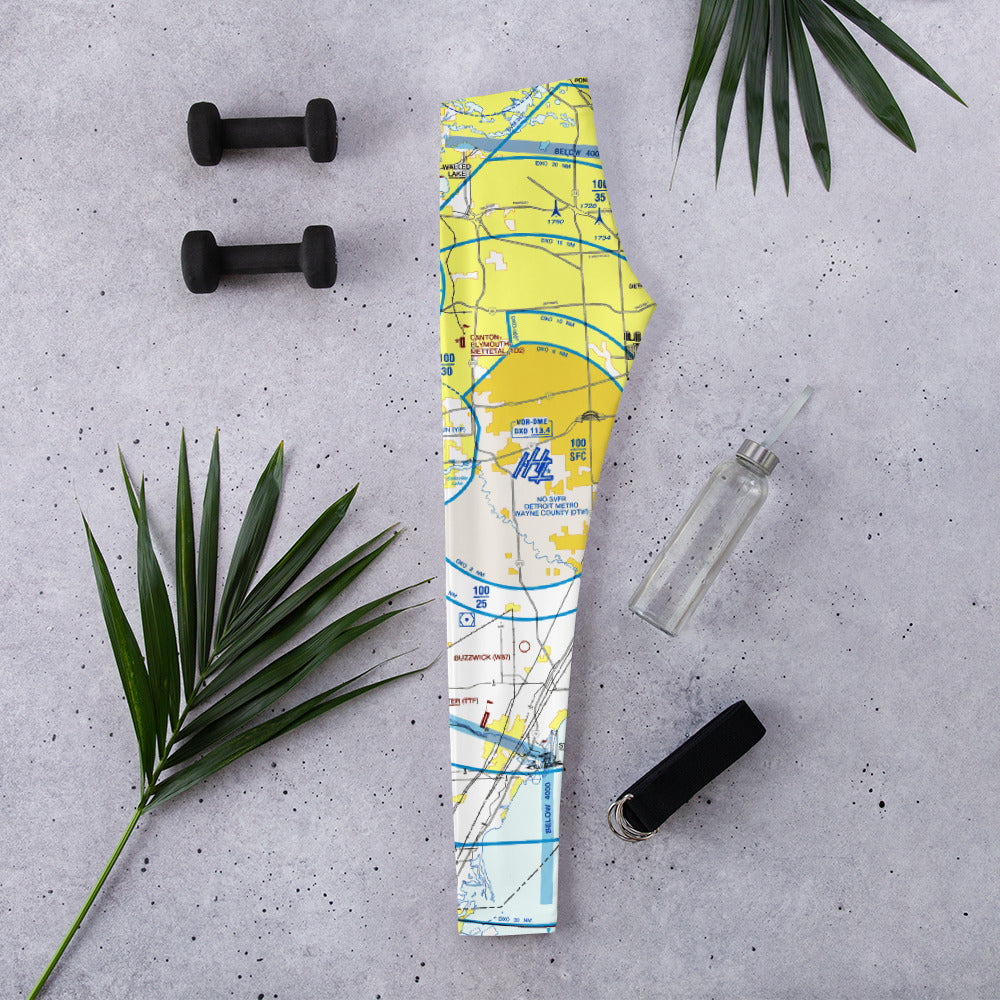 Detroit Flyway Chart leggings