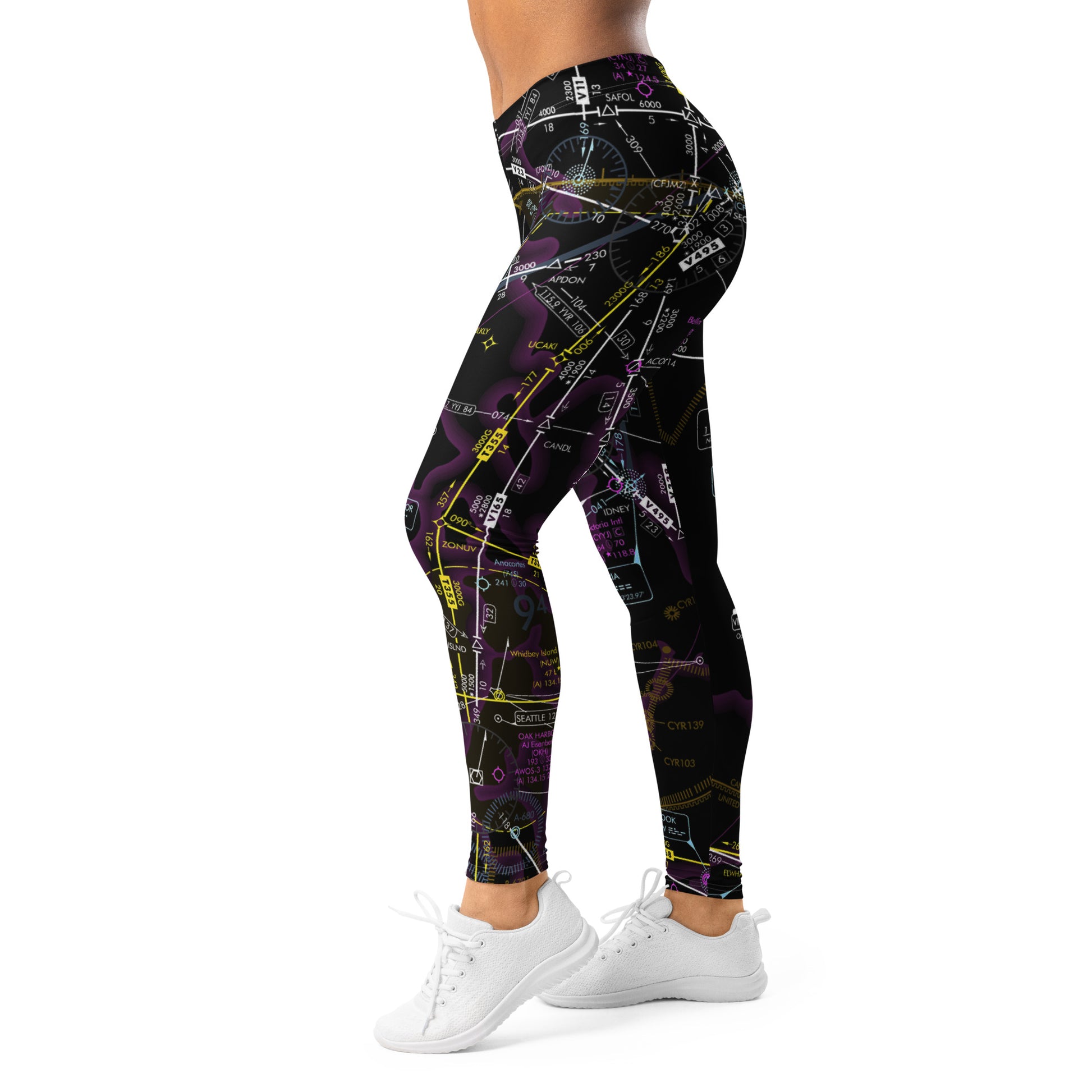 Enroute Low Altitude (ELUS1) Chart leggings (invert)