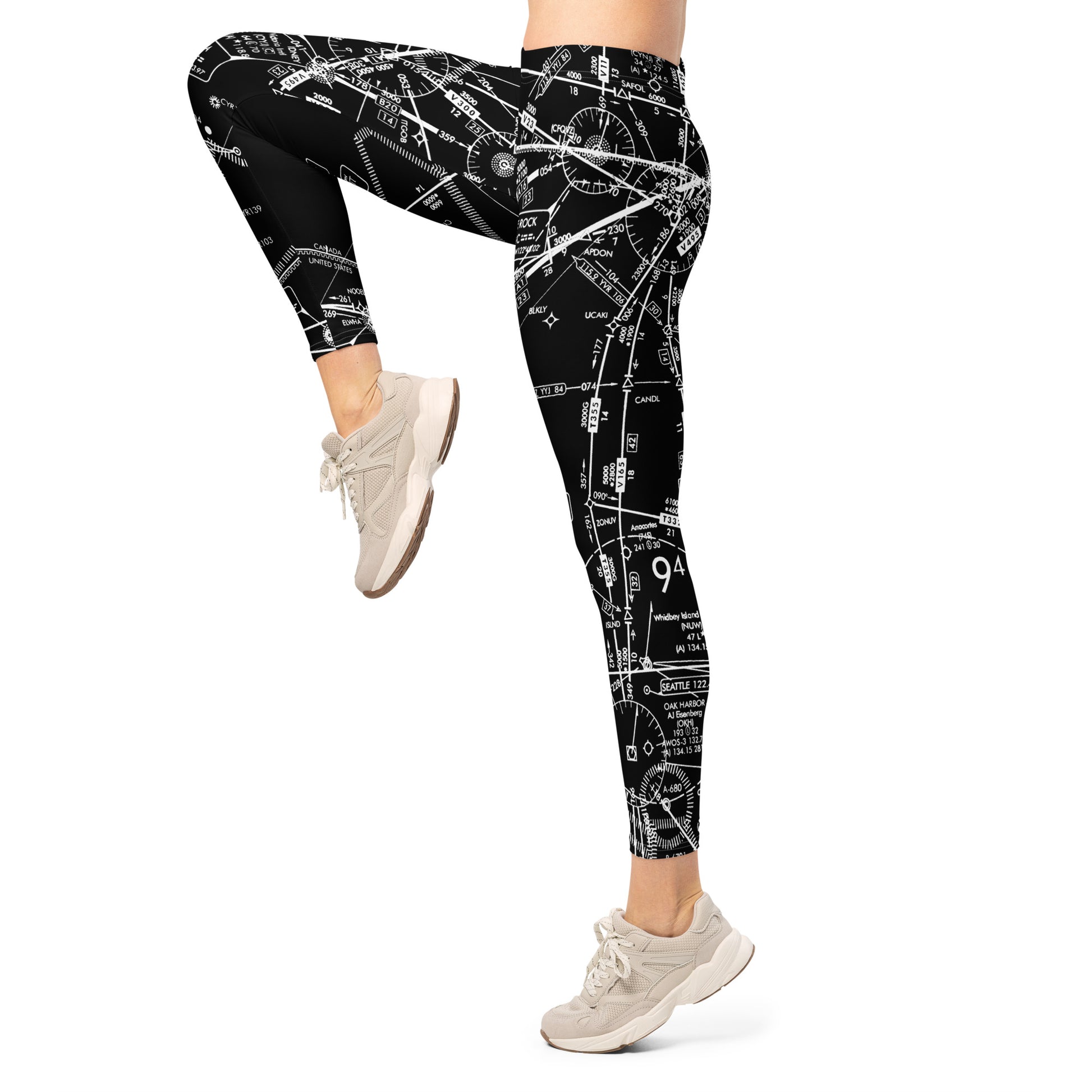 Enroute Low Altitude (ELUS1) Chart leggings (black)