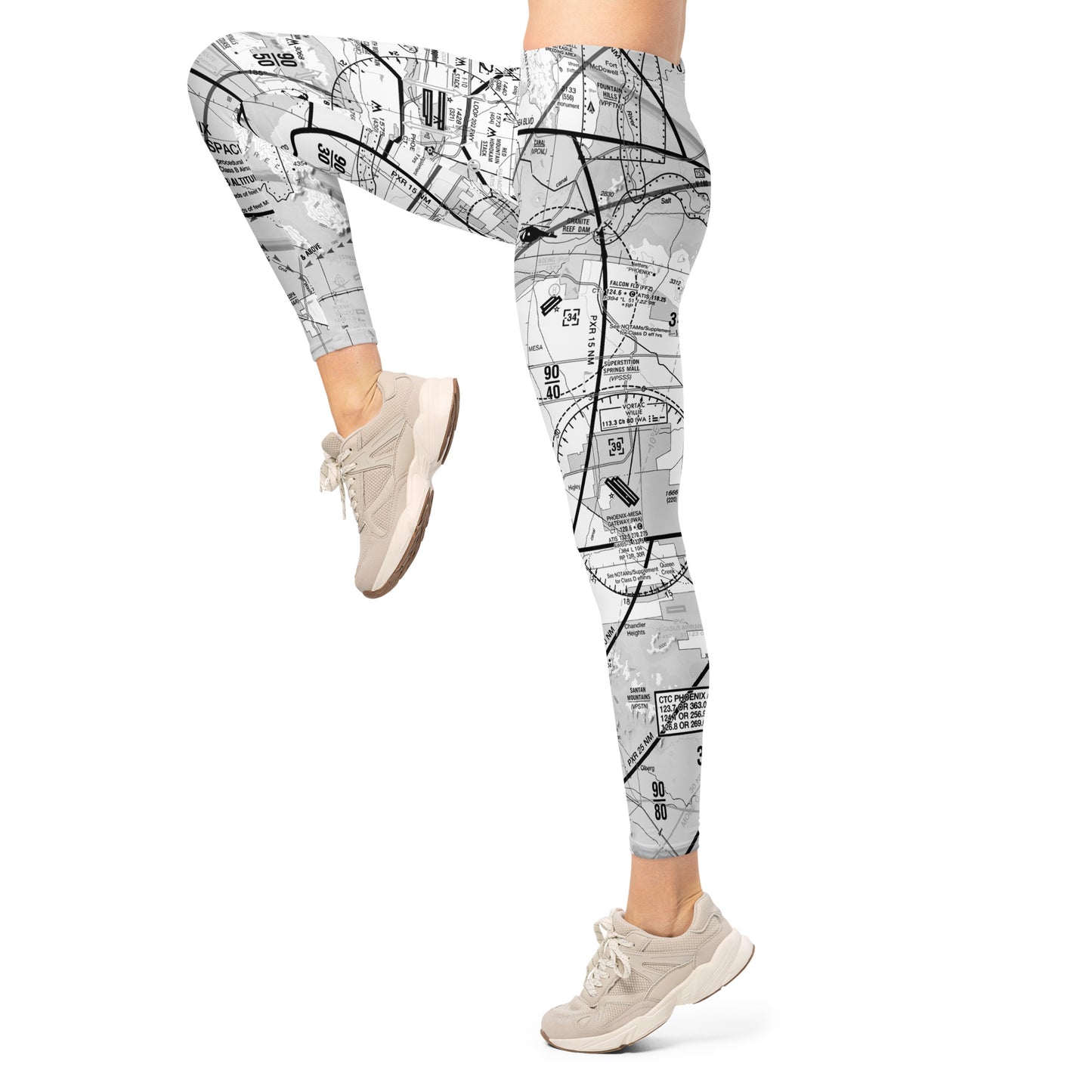 Phoenix TAC Chart leggings (b&w)