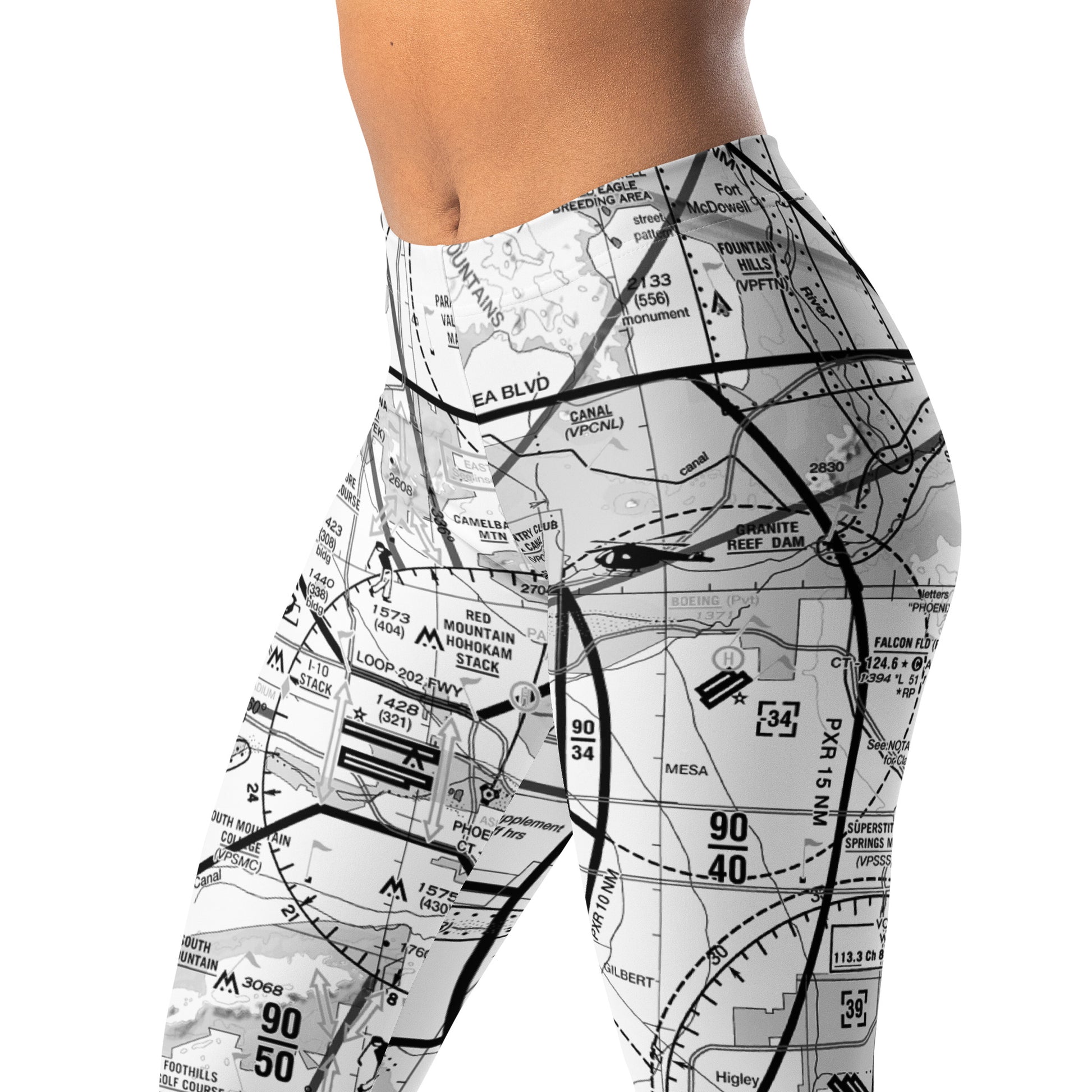 Phoenix TAC Chart leggings (b&w)