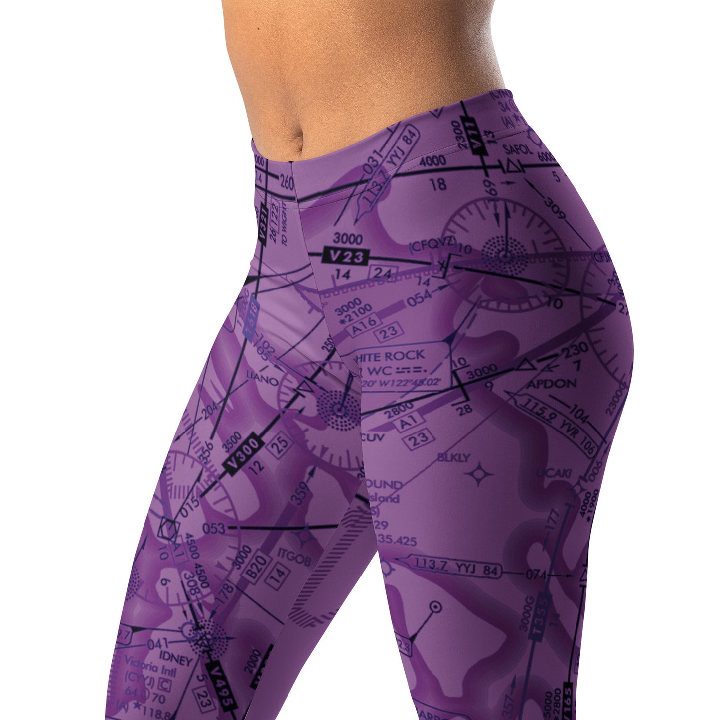 Enroute Low Altitude (ELUS1) Chart leggings (purple)