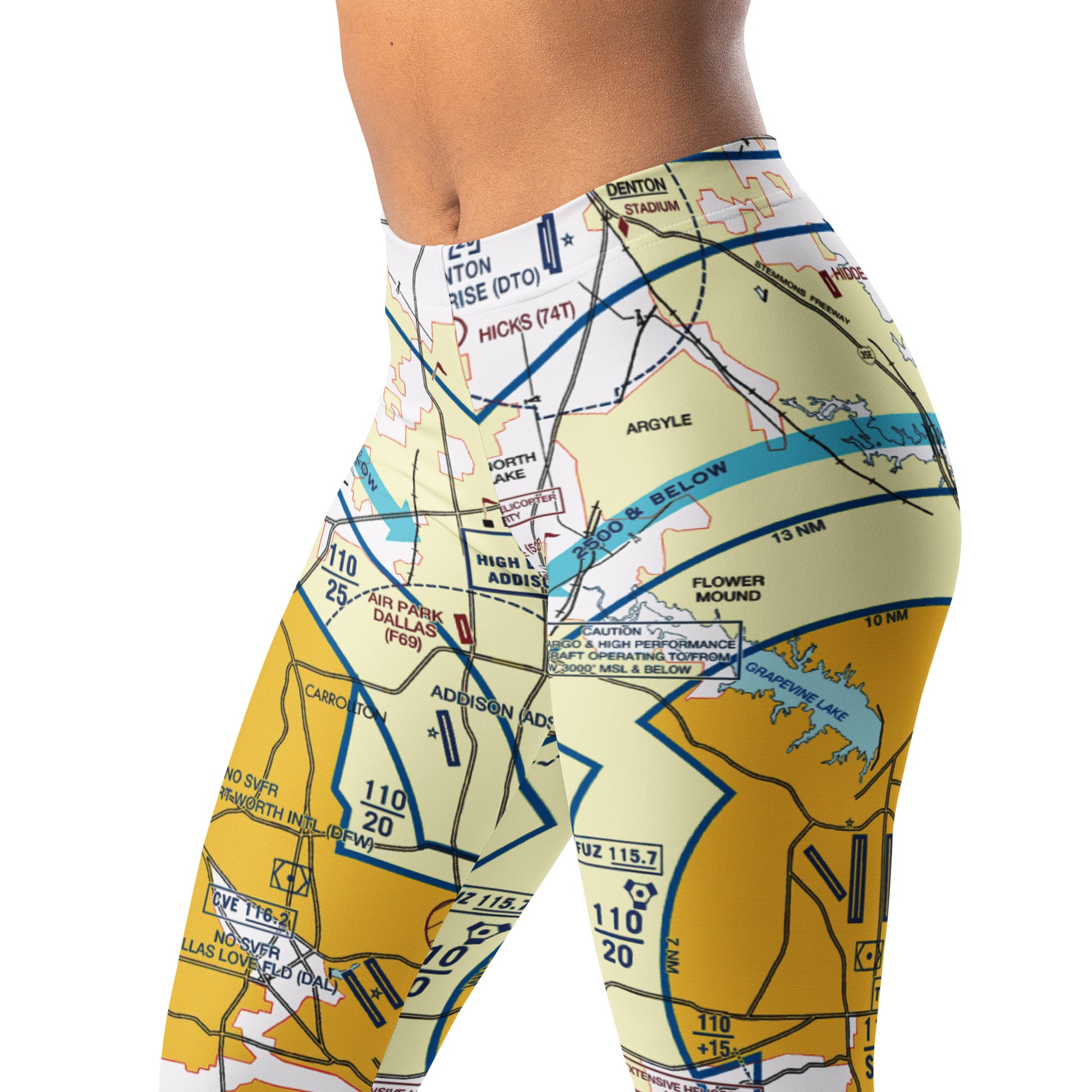 Dallas - Ft. Worth Flyway Chart leggings