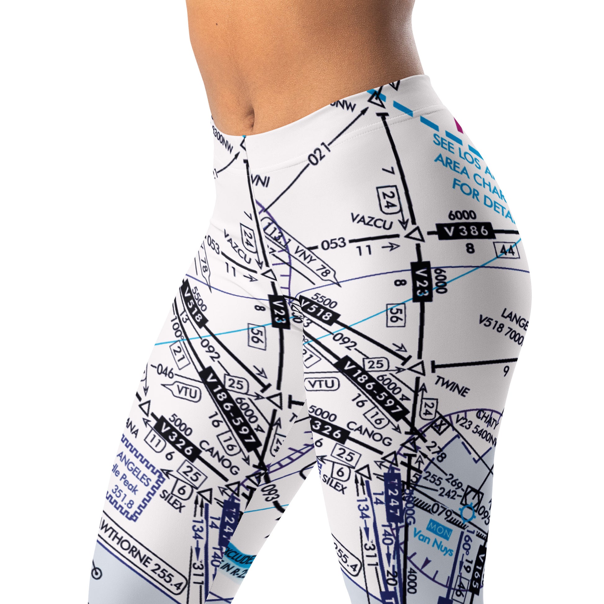 Enroute Low Altitude (ELUS3) Chart leggings (white)