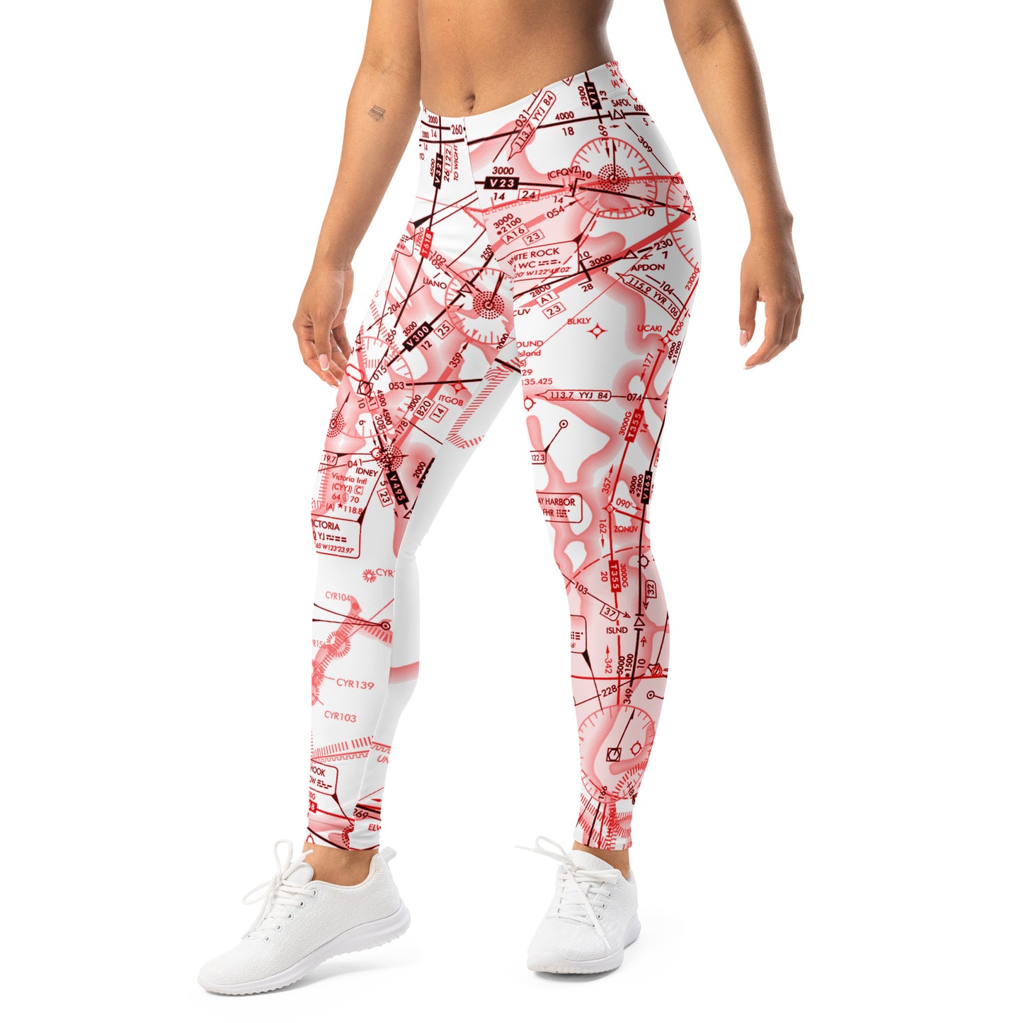 Enroute Low Altitude (ELUS1) Chart leggings (red&white)