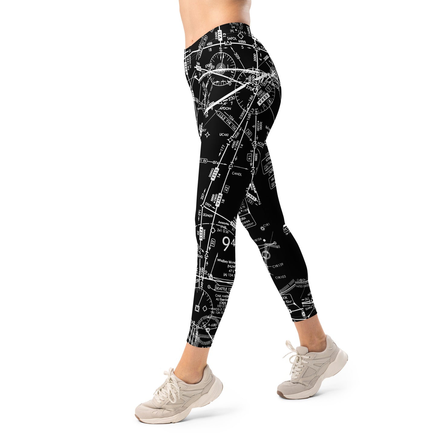 Enroute Low Altitude (ELUS1) Chart leggings (black)