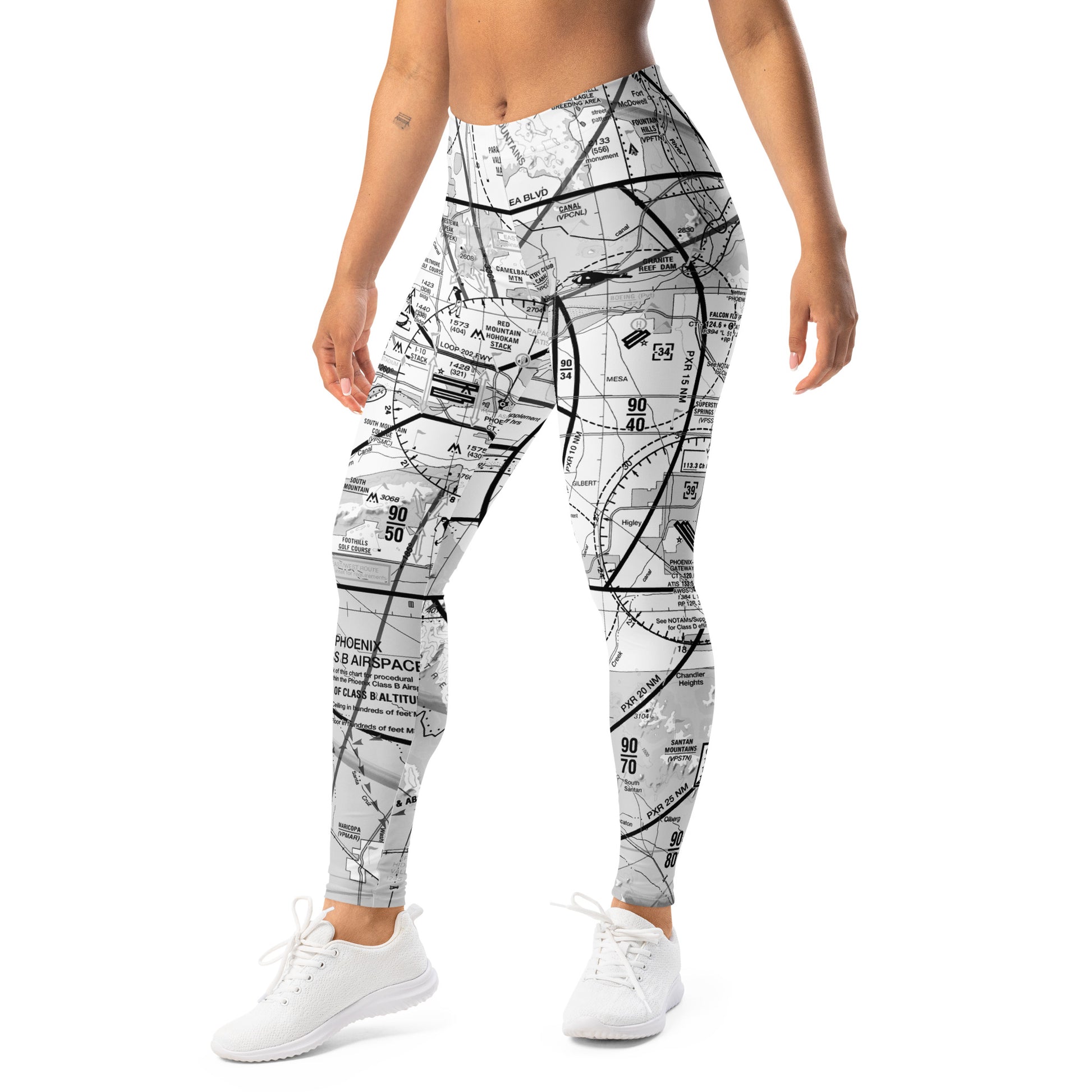 Phoenix TAC Chart leggings (b&w)