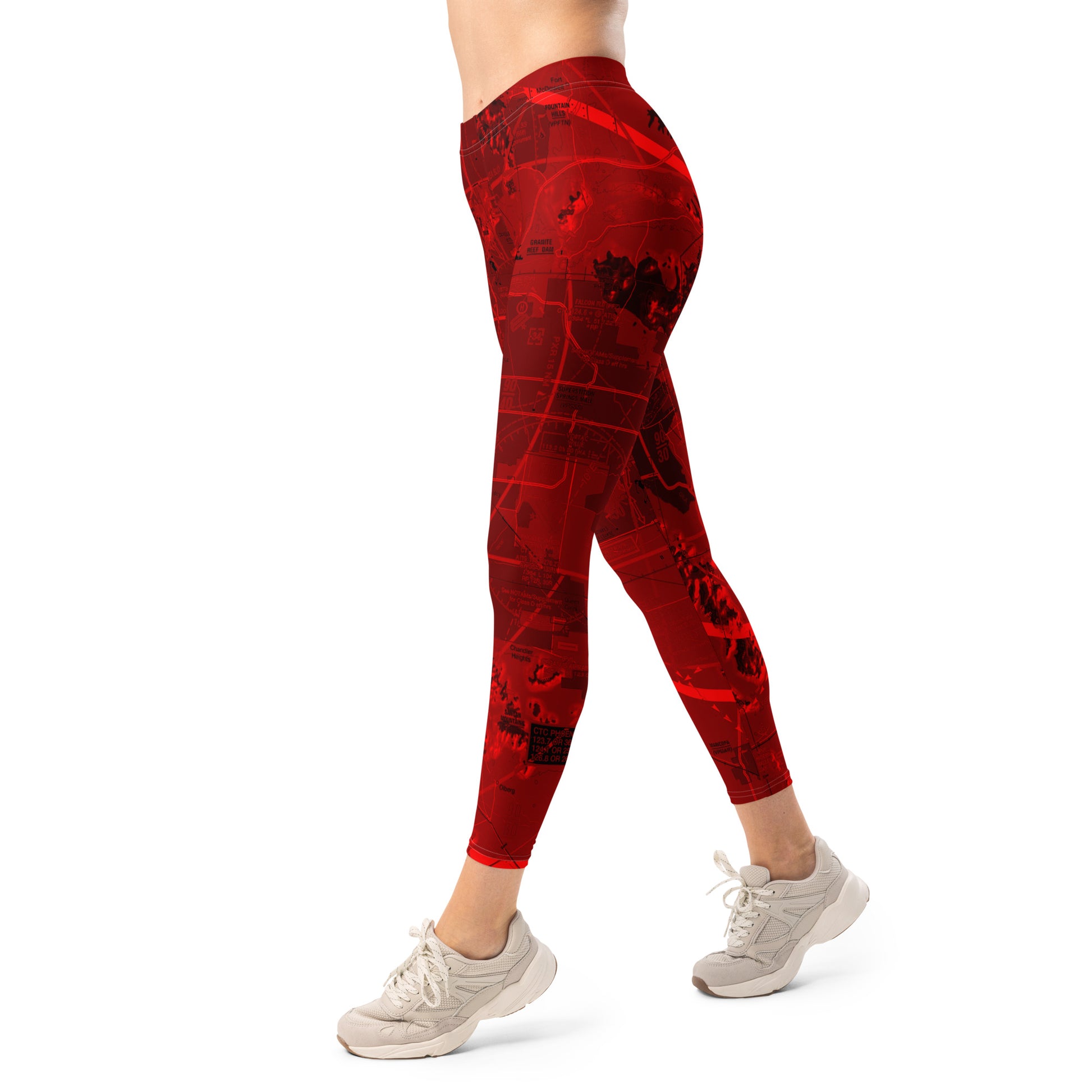 Phoenix TAC Chart leggings (red)