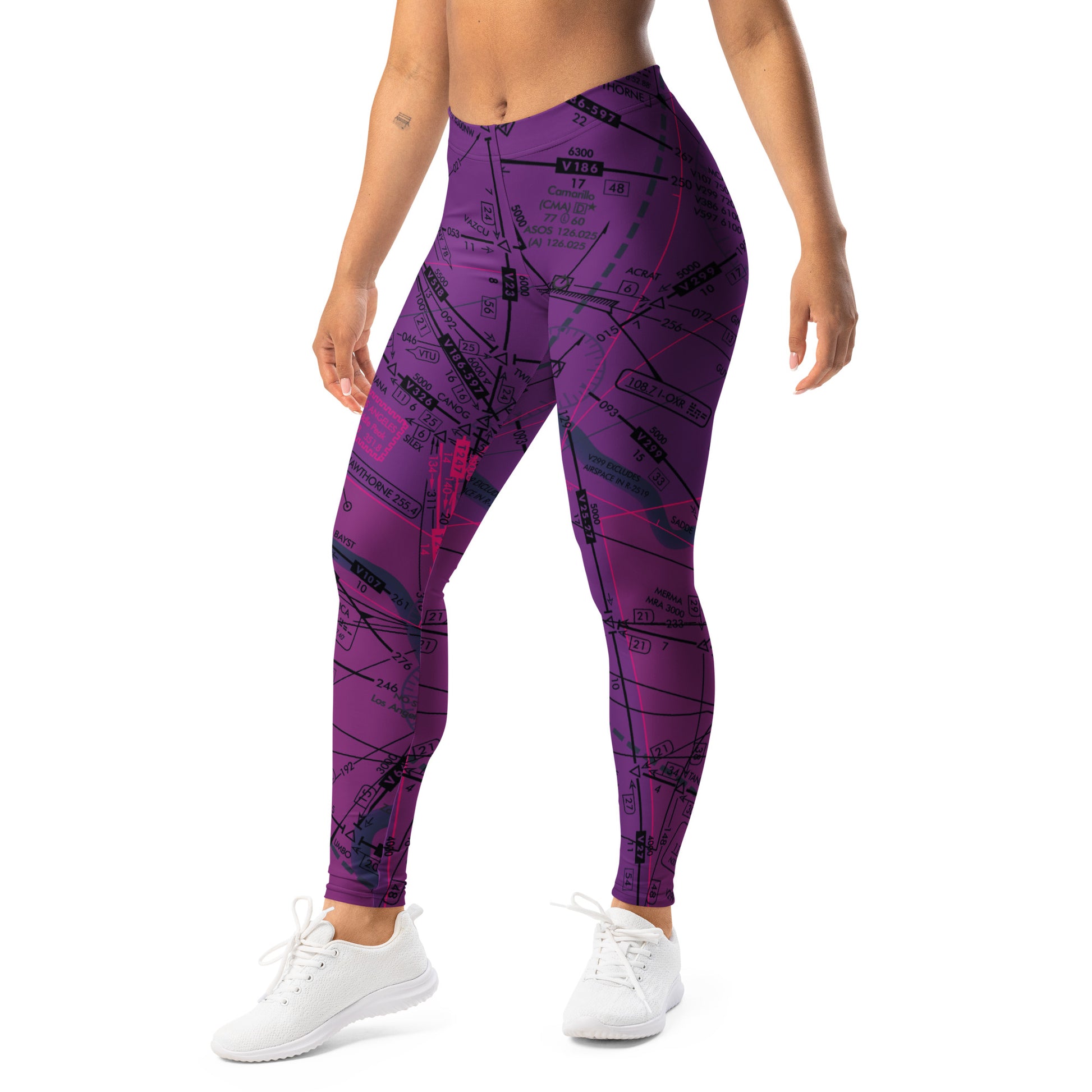 Enroute Low Altitude (ELUS3) Chart leggings (purple)