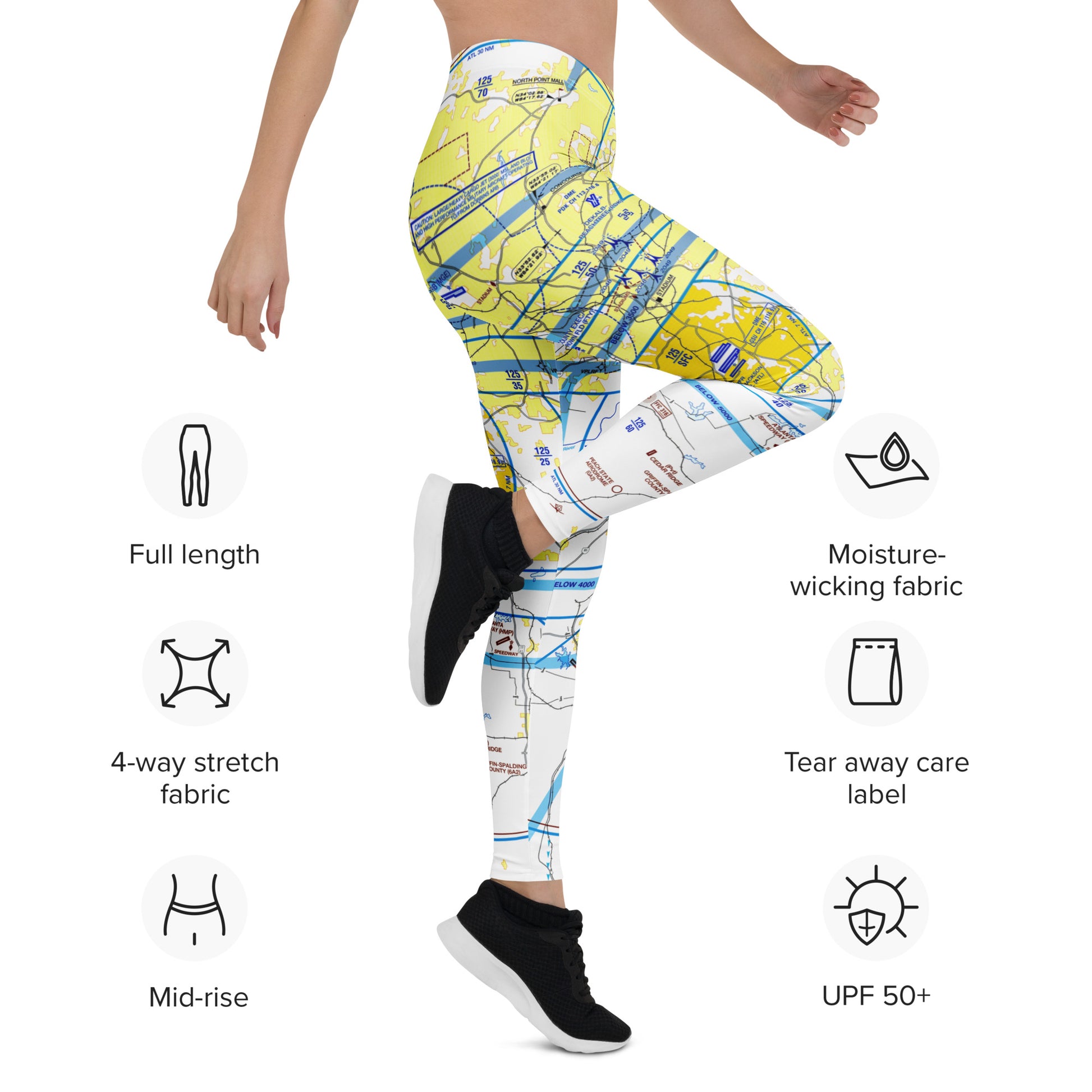 Atlanta Flyway Chart leggings