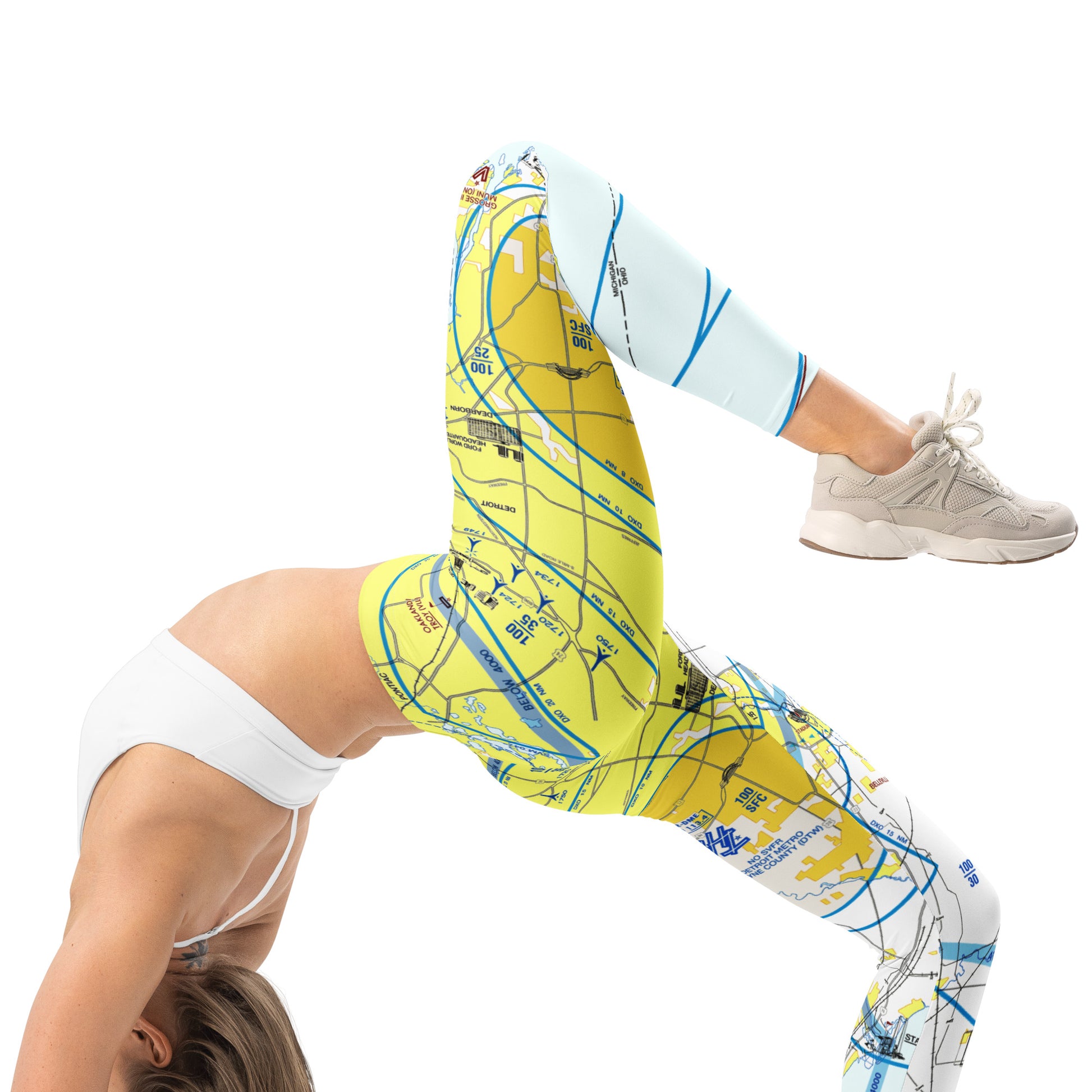 Detroit Flyway Chart leggings