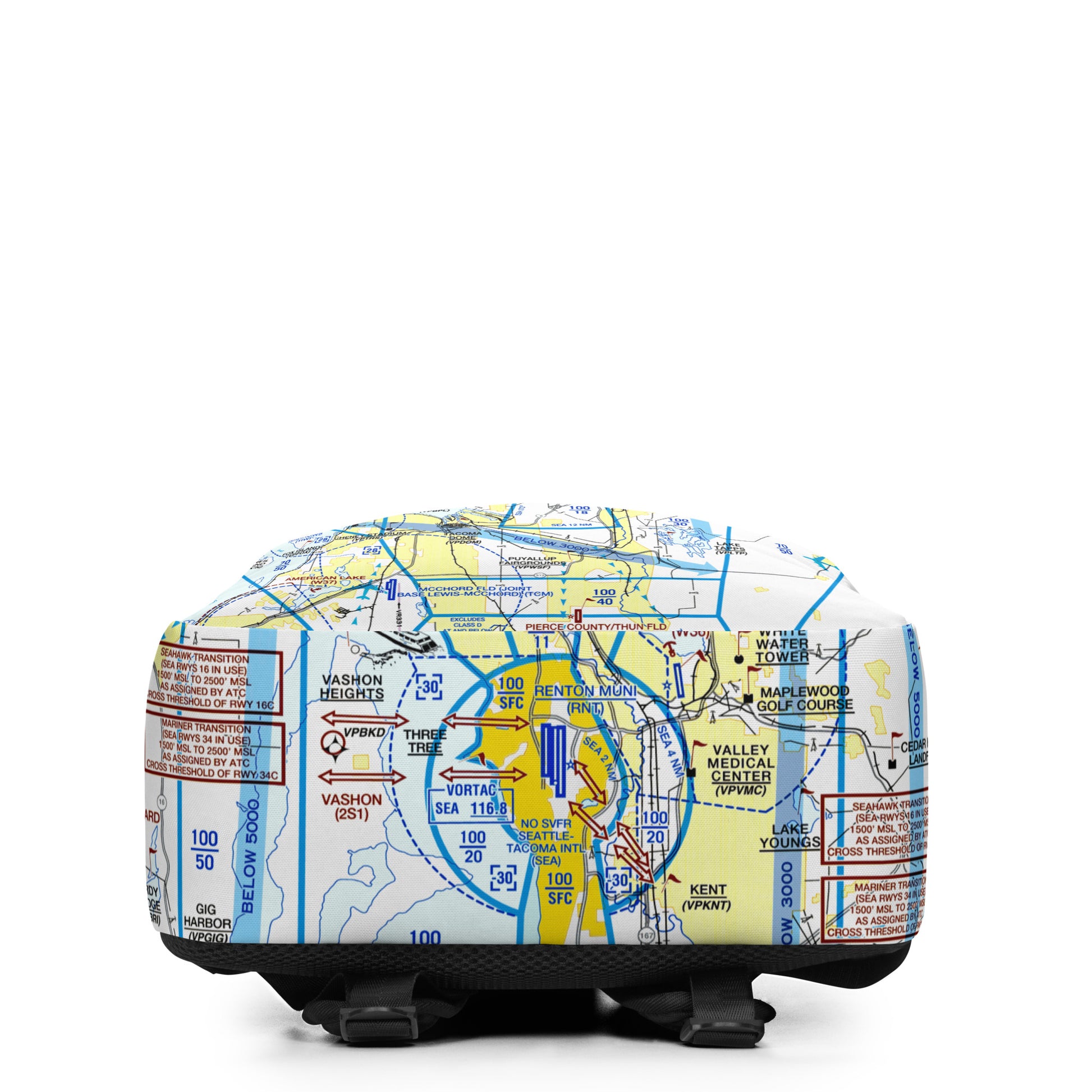 Seattle Flyway Chart Minimalist Backpack