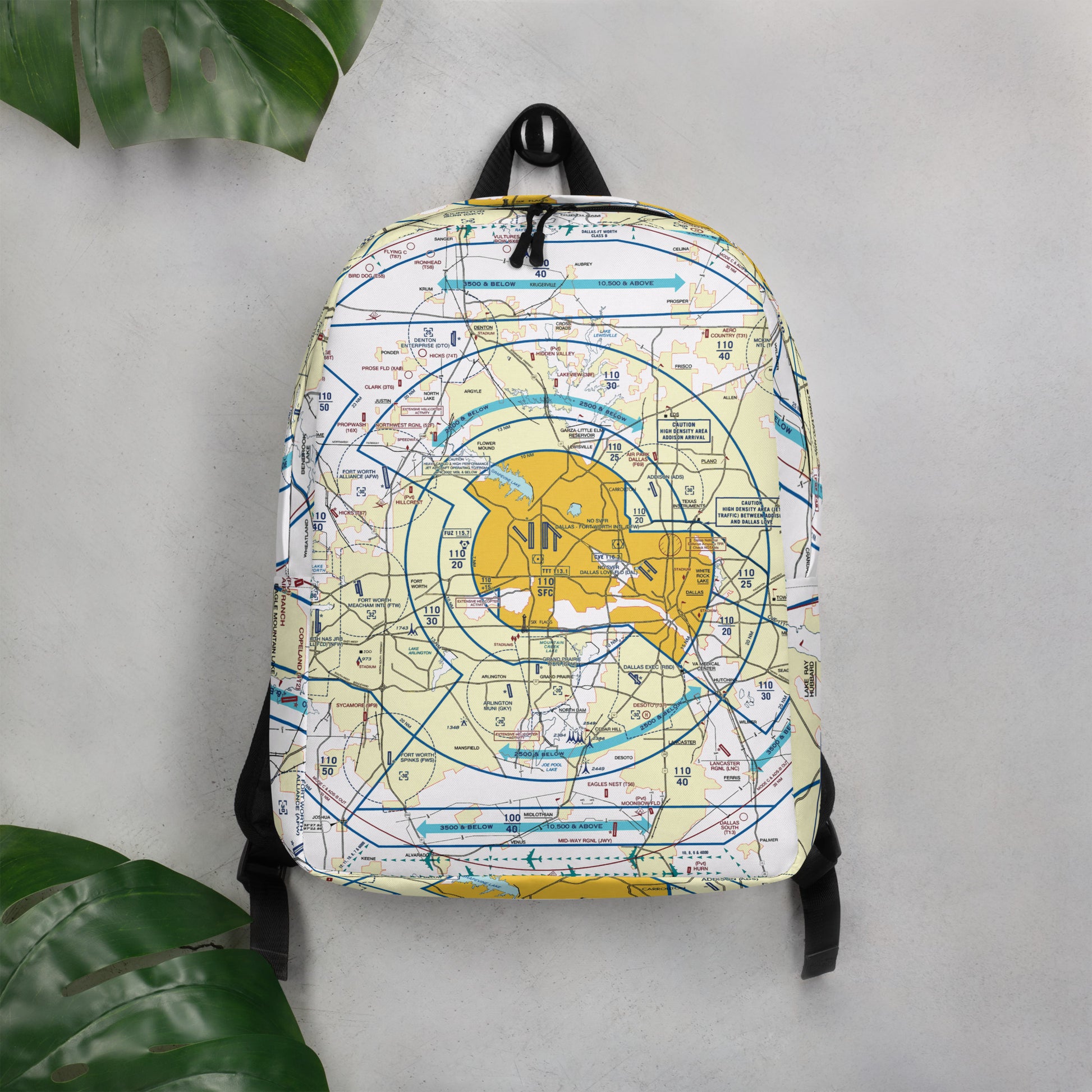 Dallas - Ft. Worth Flyway Chart Minimalist Backpack