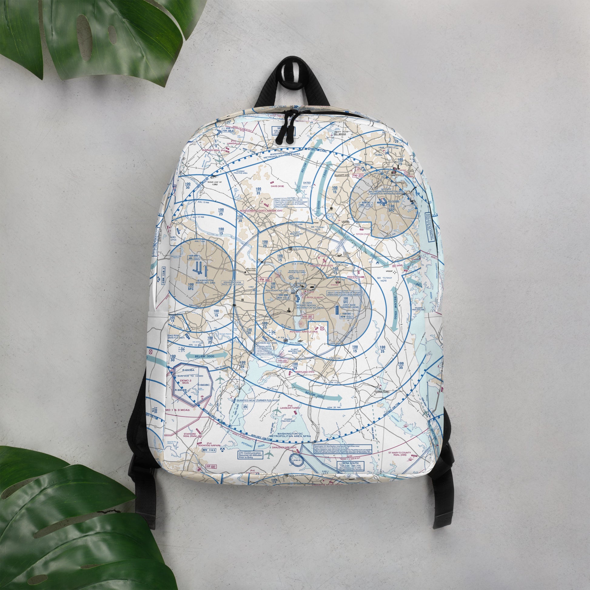 Baltimore-Washington Flyway Chart Minimalist Backpack