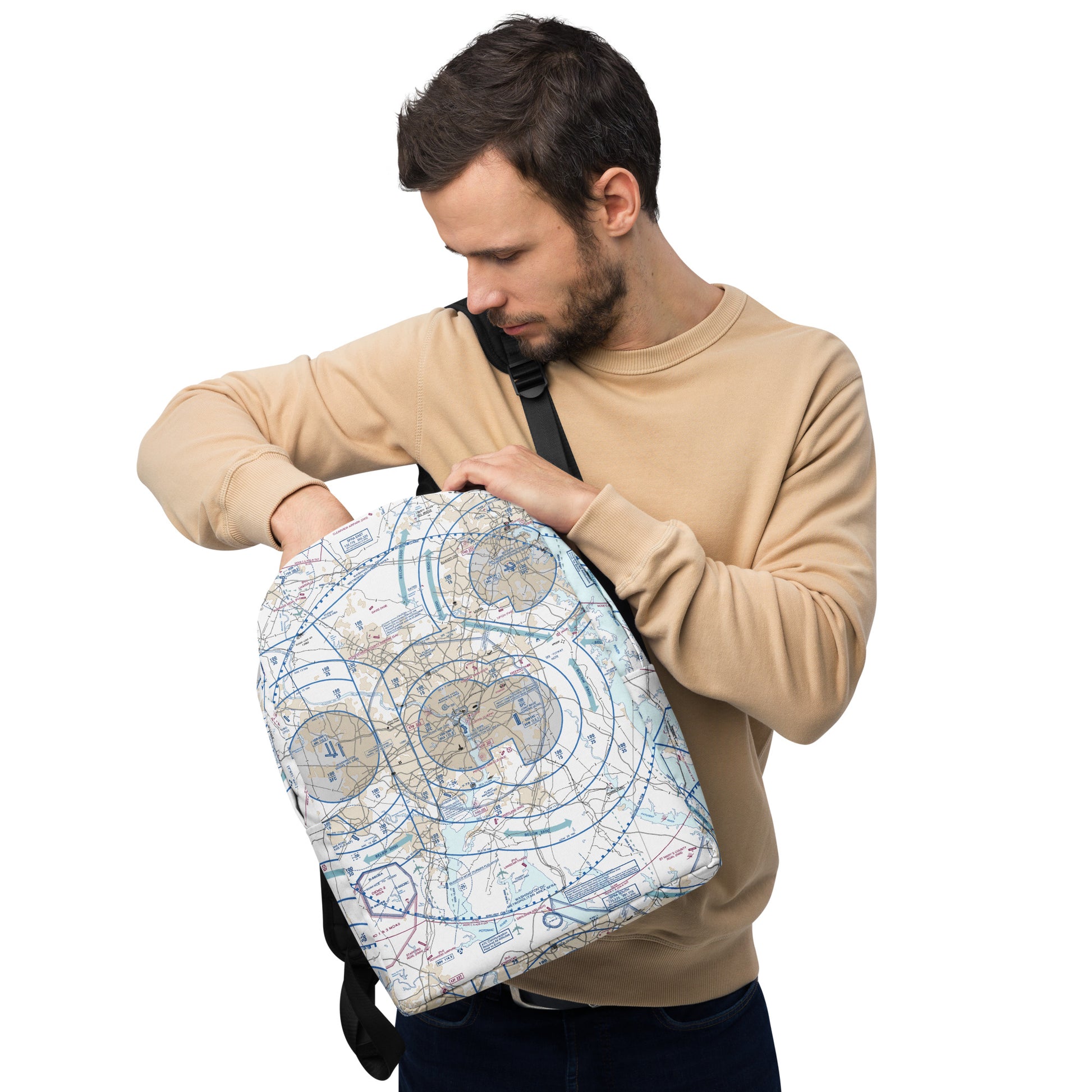 Baltimore-Washington Flyway Chart Minimalist Backpack