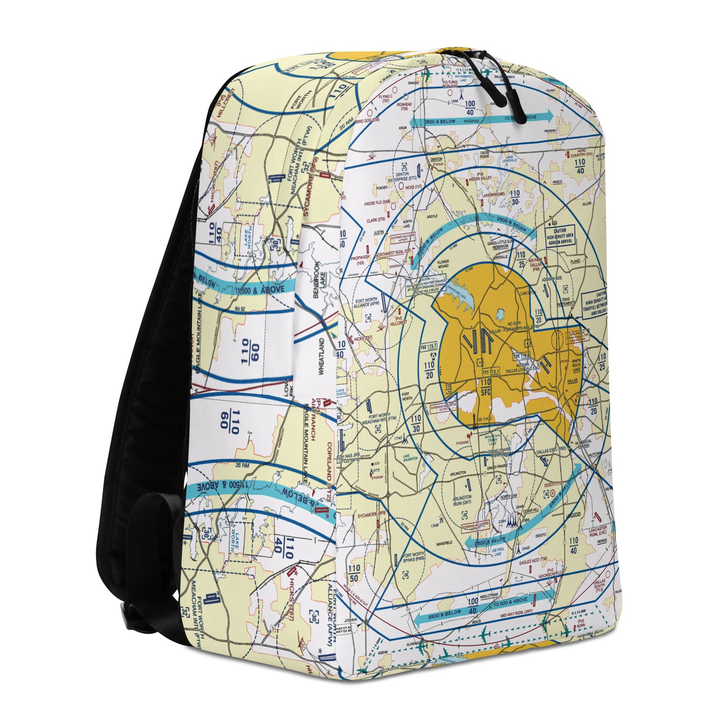 Dallas - Ft. Worth Flyway Chart Minimalist Backpack