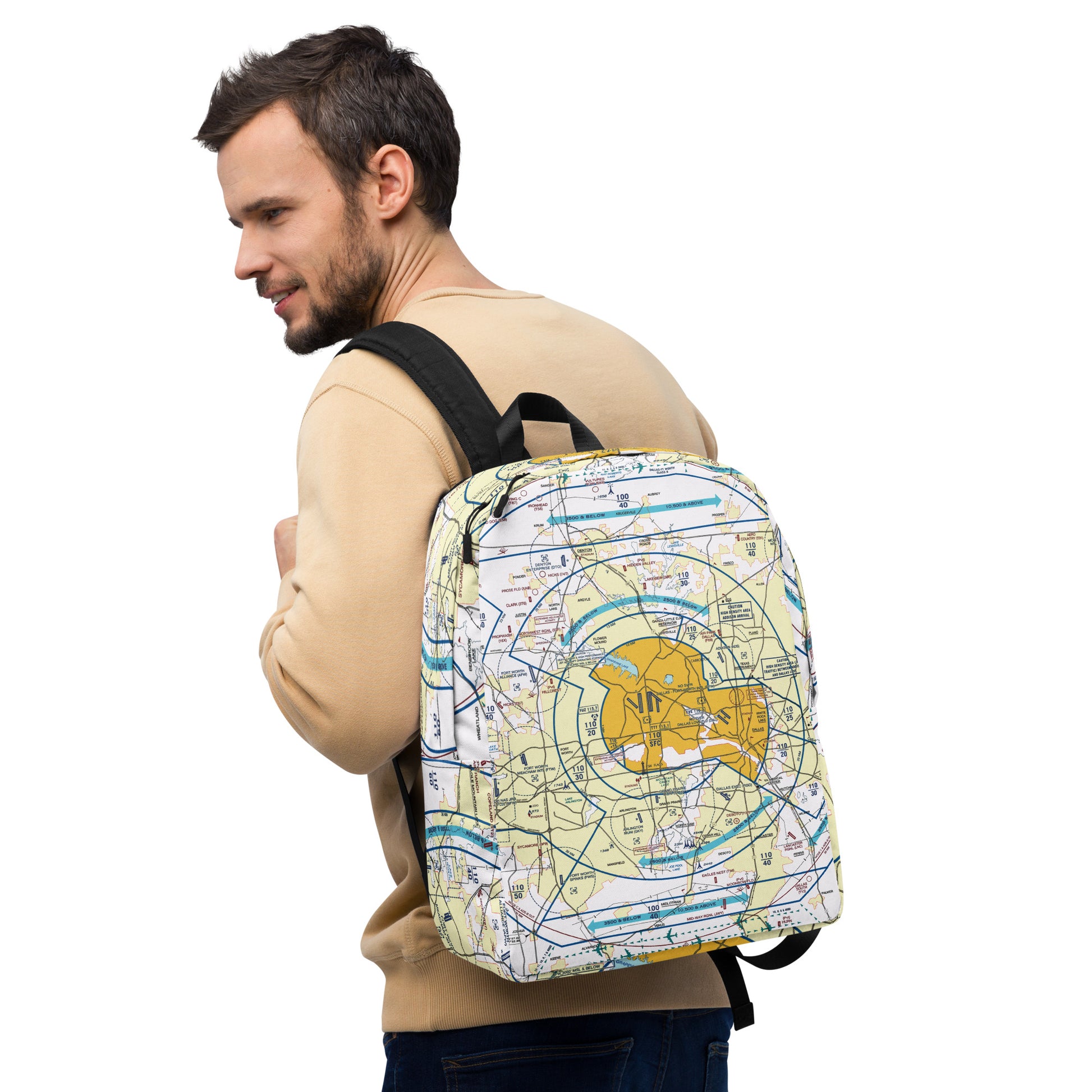 Dallas - Ft. Worth Flyway Chart Minimalist Backpack