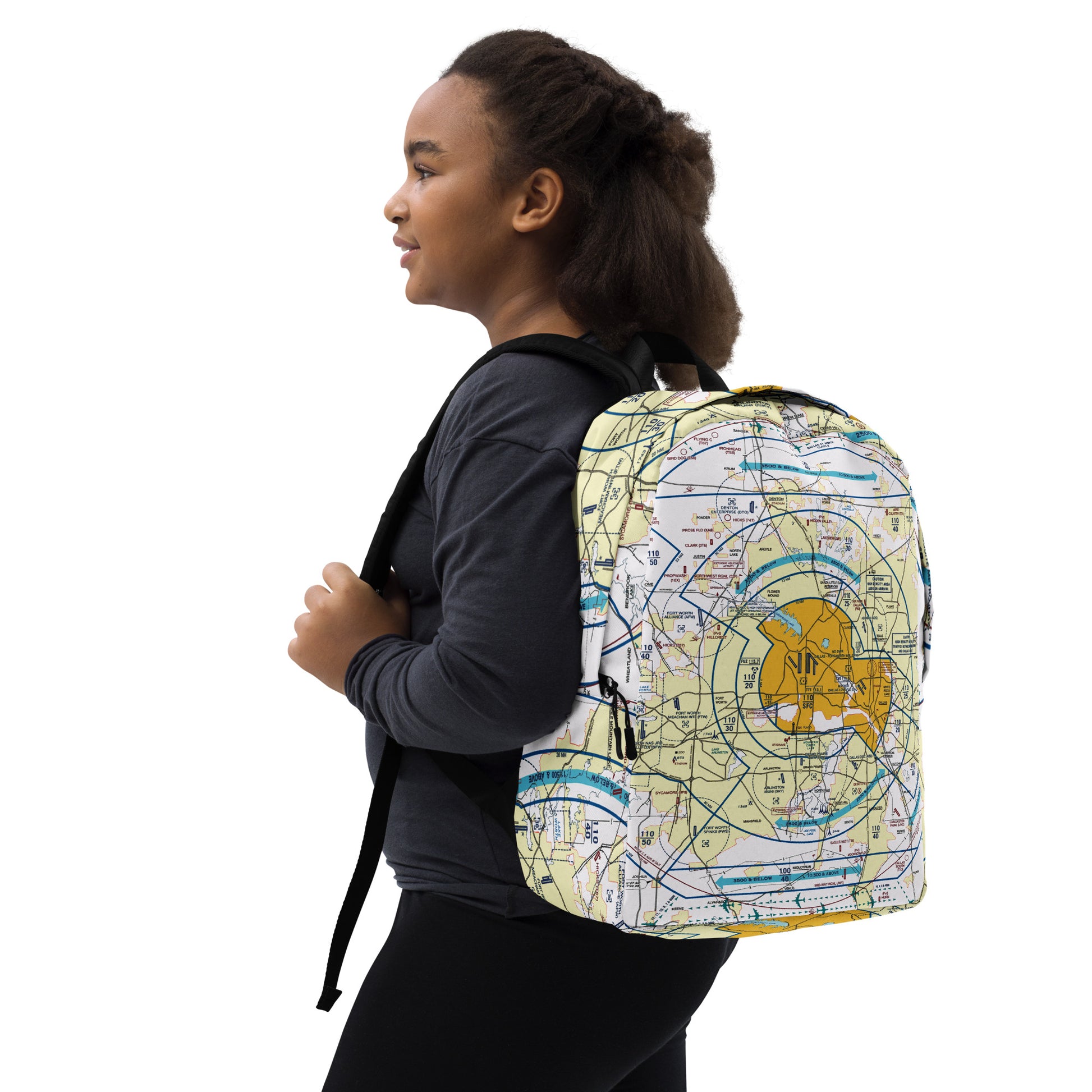 Dallas - Ft. Worth Flyway Chart Minimalist Backpack