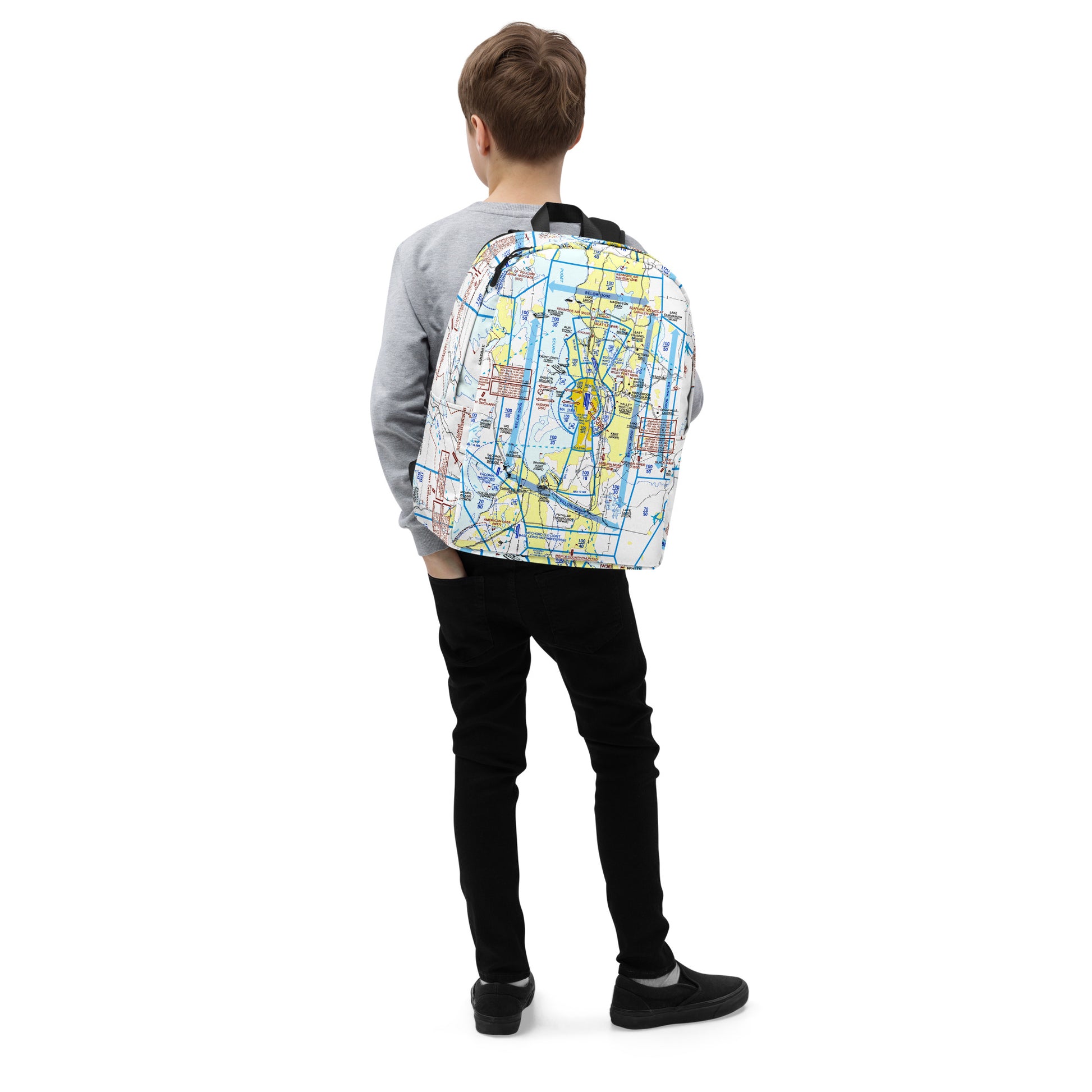 Seattle Flyway Chart Minimalist Backpack