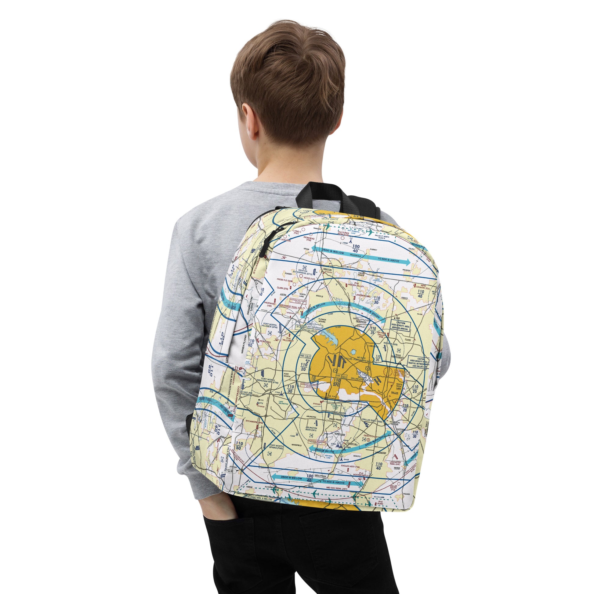 Dallas - Ft. Worth Flyway Chart Minimalist Backpack