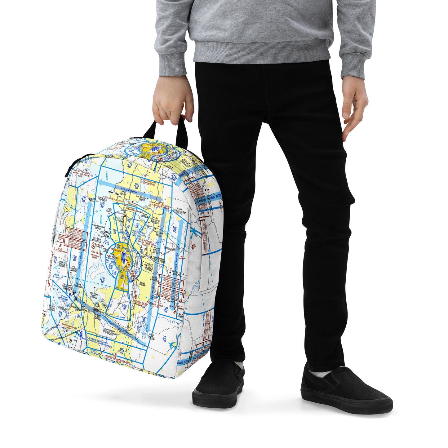 Seattle Flyway Chart Minimalist Backpack